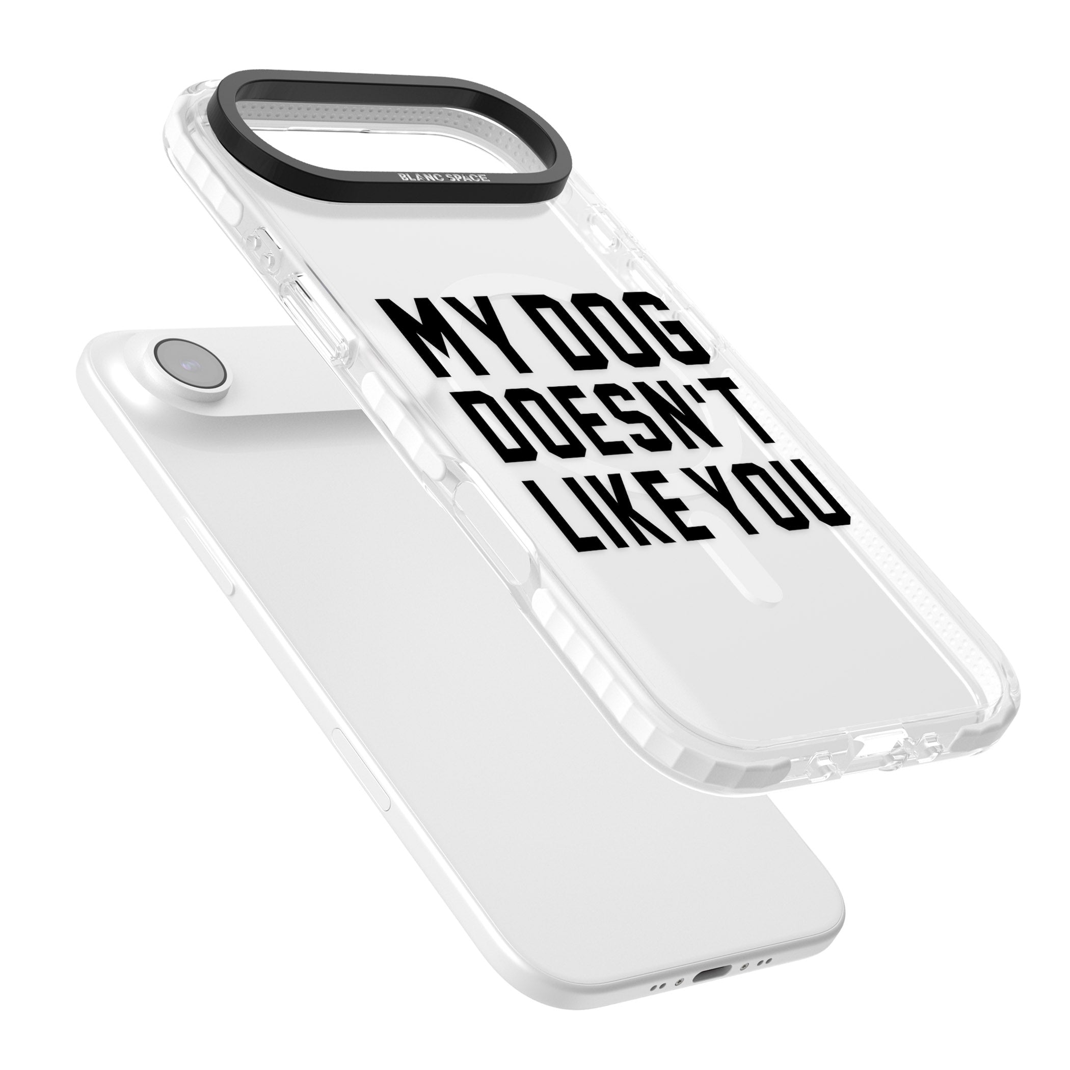 My Dog Doesn'T Like You iPhone 17 Air Impact Pro Clear Phone Case Colours
