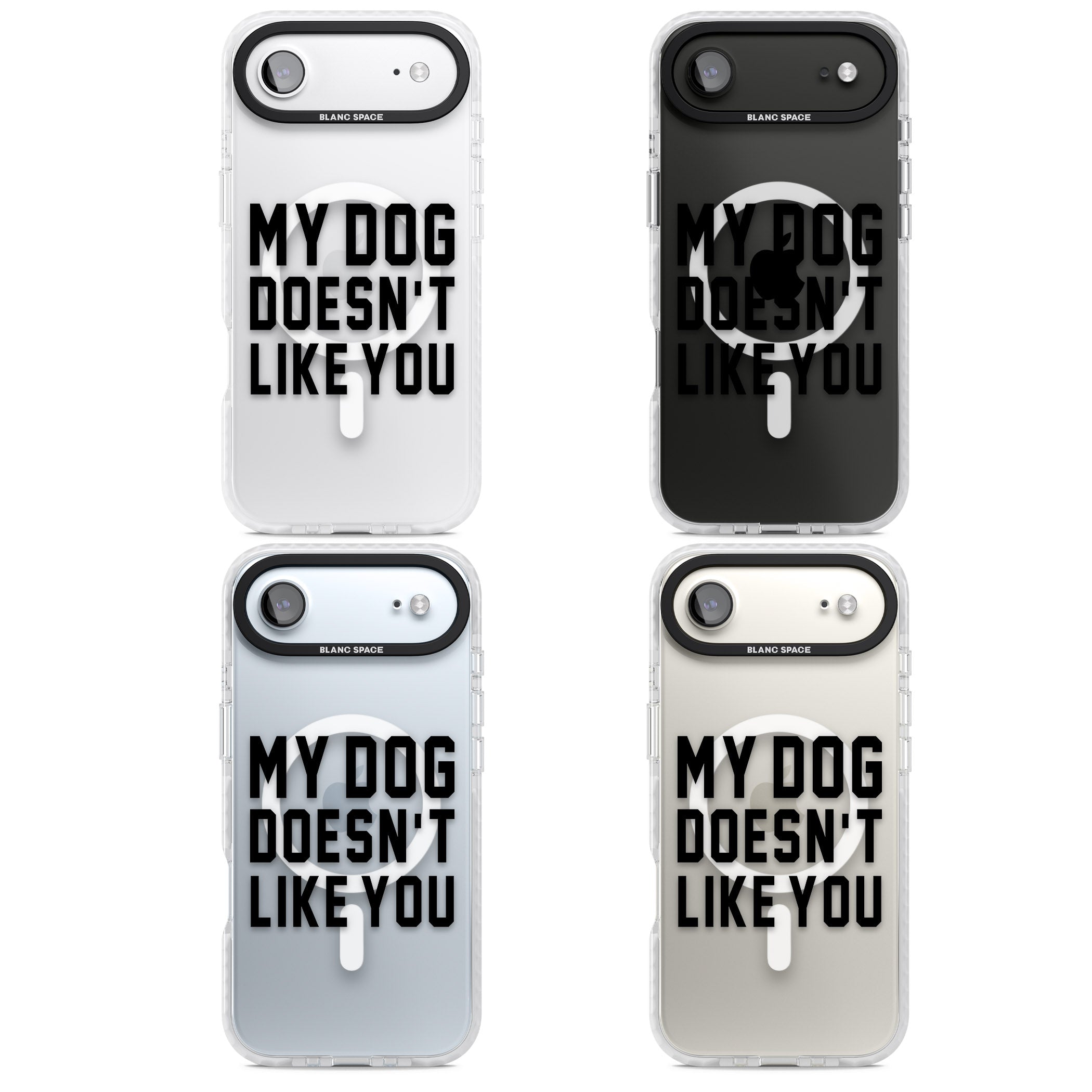 My Dog Doesn'T Like You iPhone 17 Air Impact Pro Clear Phone Case APT Impact Protection