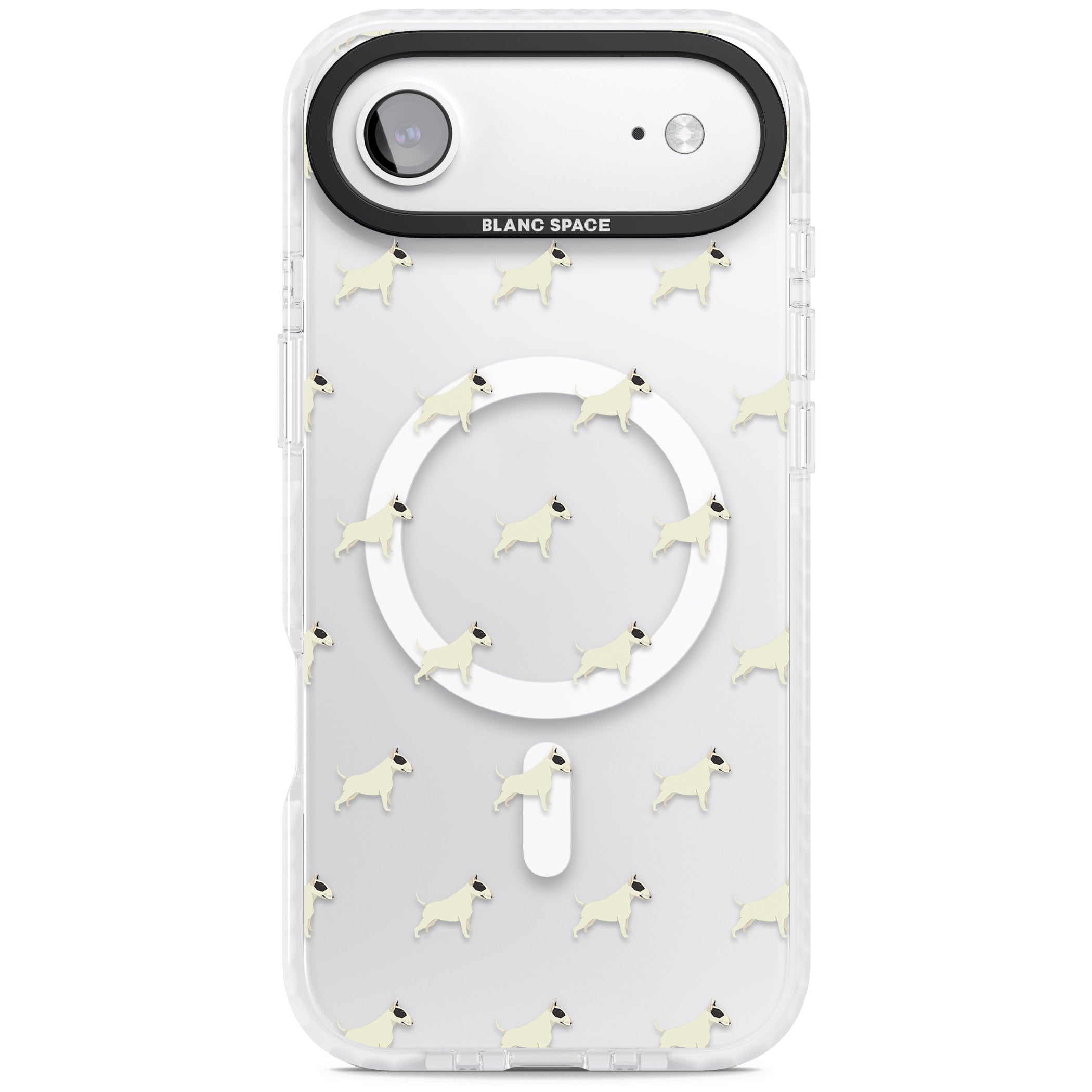 Bull Terrier Pattern iPhone 17 Air Impact Pro Clear Phone Case