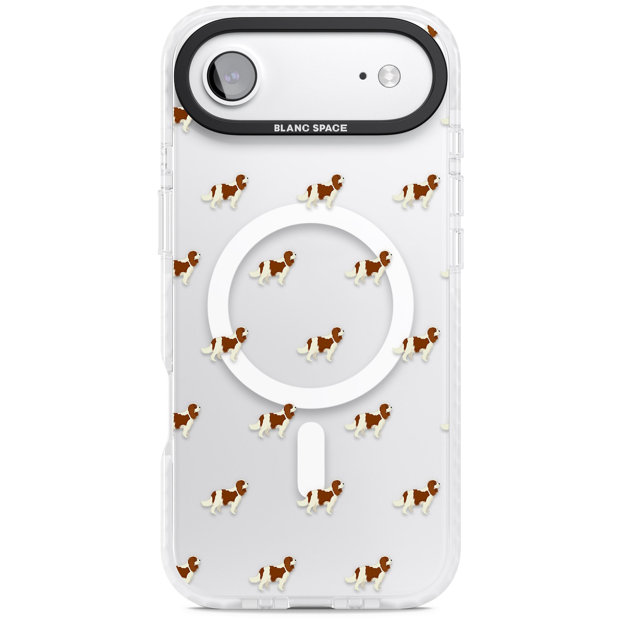 Cavalier King Charles Dog Pattern iPhone 17 Air Impact Pro Clear Phone Case