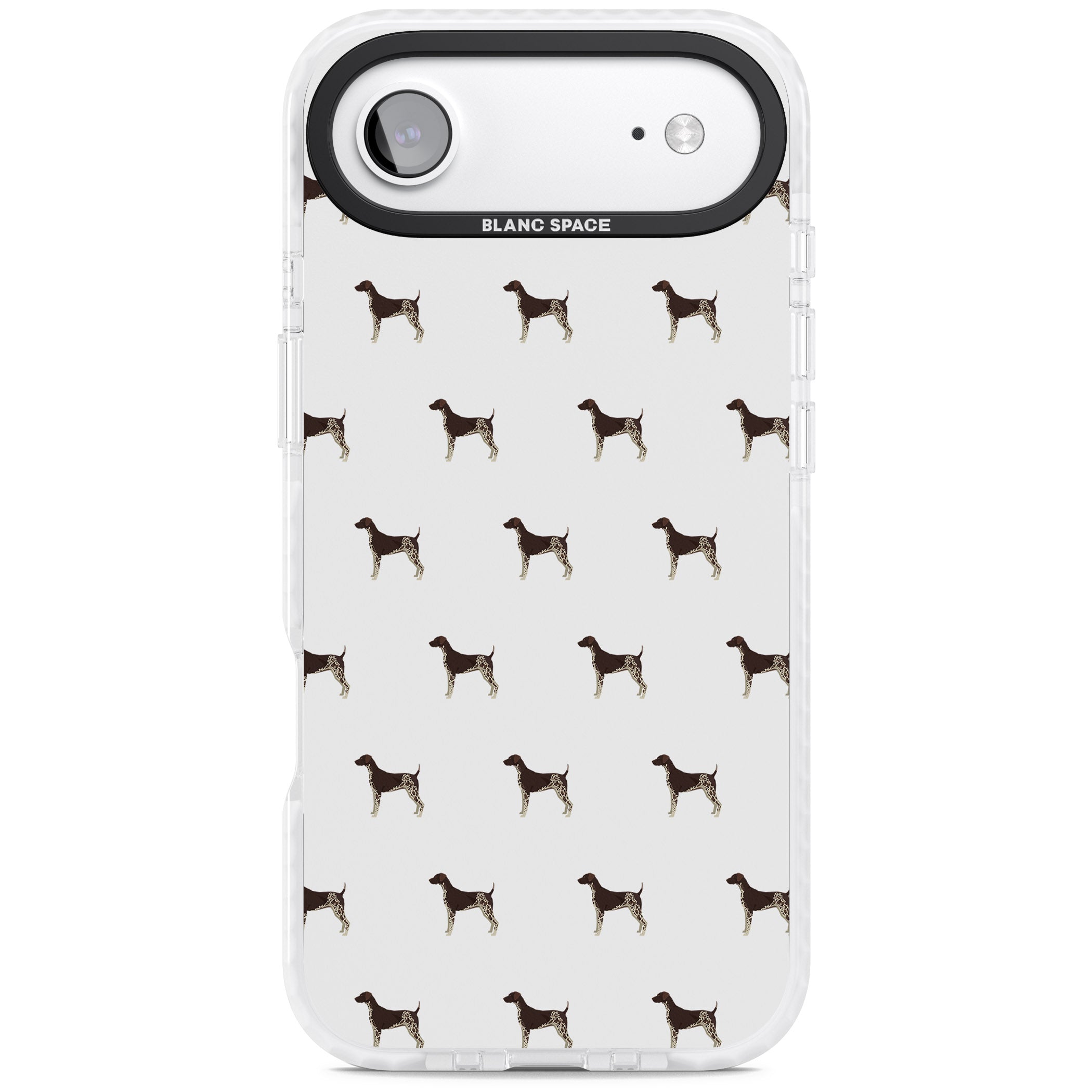 German Shorthaired Pointer Pattern iPhone 17 Air Impact Pro Clear Phone Case