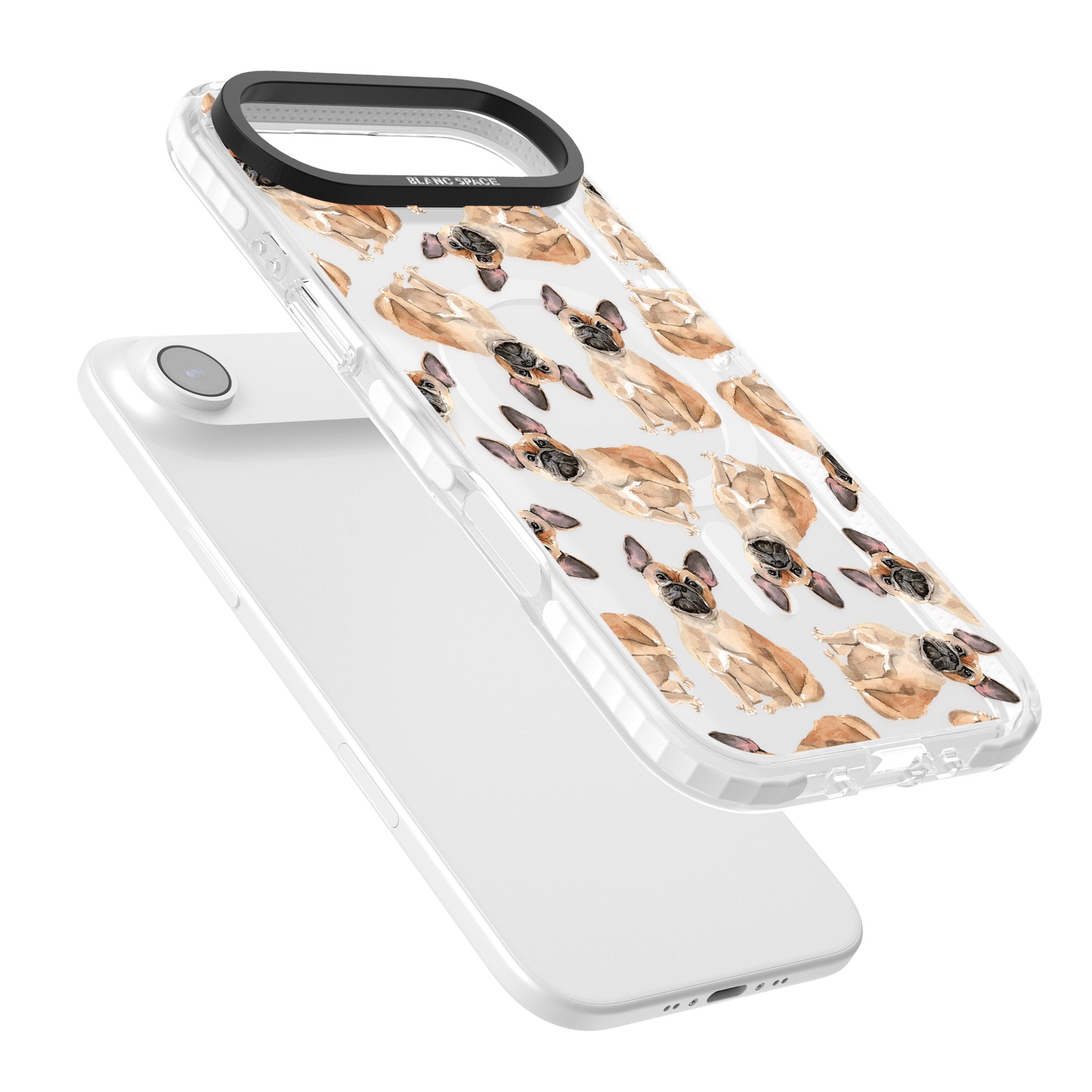 French Bulldog Watercolour Pattern iPhone 17 Air Impact Pro Clear Phone Case Colours