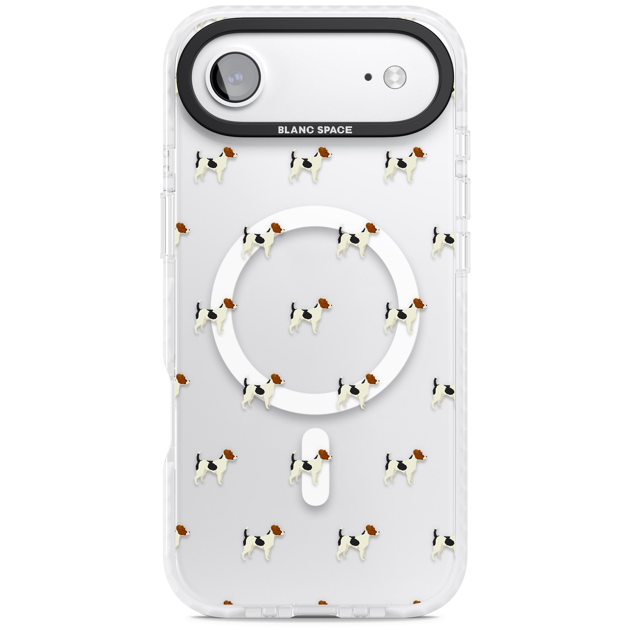 Jack Russell Terrier Pattern iPhone 17 Air Impact Pro Clear Phone Case