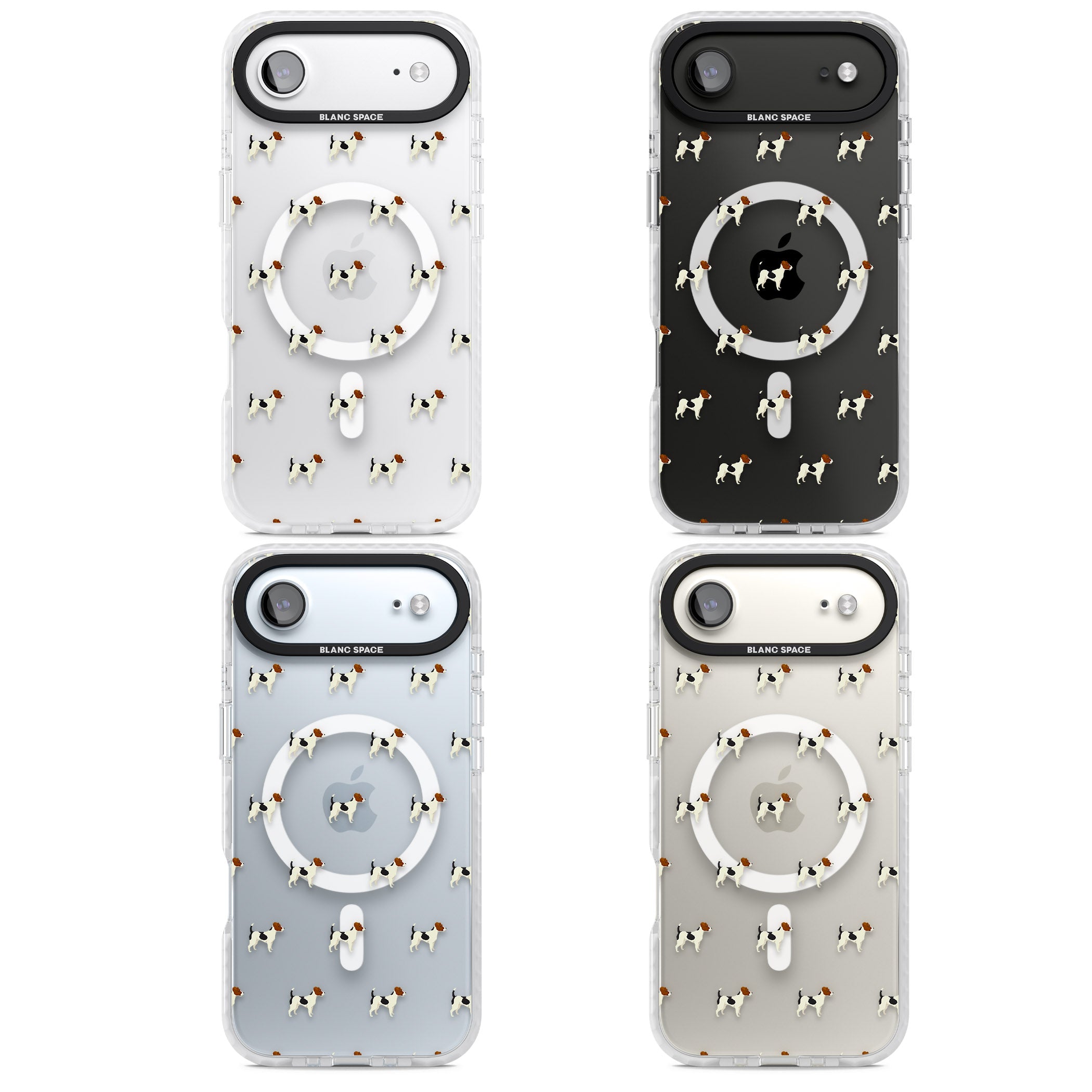 Jack Russell Terrier Pattern iPhone 17 Air Impact Pro Clear Phone Case APT Impact Protection