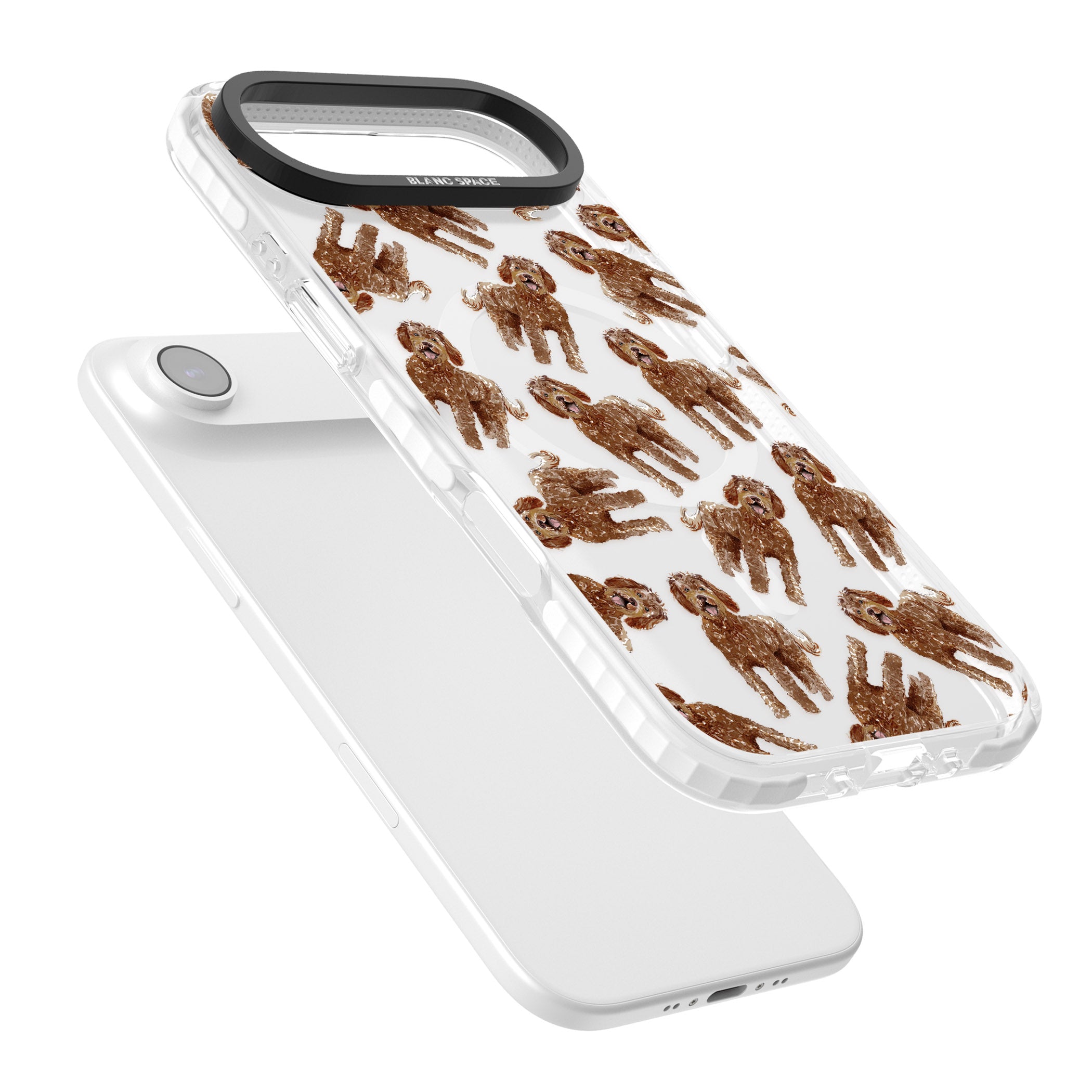 Labradoodle Brown Pattern iPhone 17 Air Impact Pro Clear Phone Case Colours