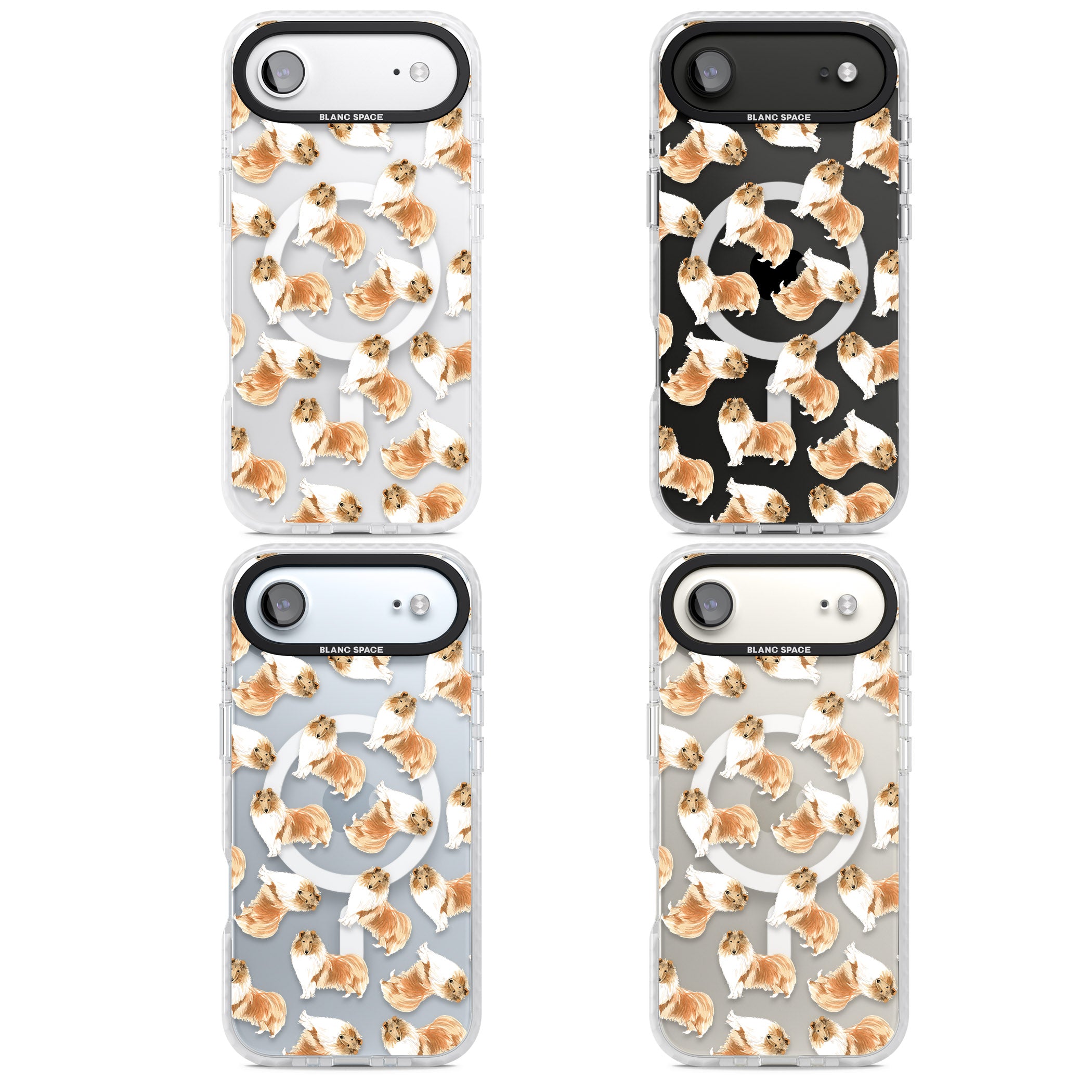 Collie Watercolor iPhone 17 Air Impact Pro Clear Phone Case APT Impact Protection