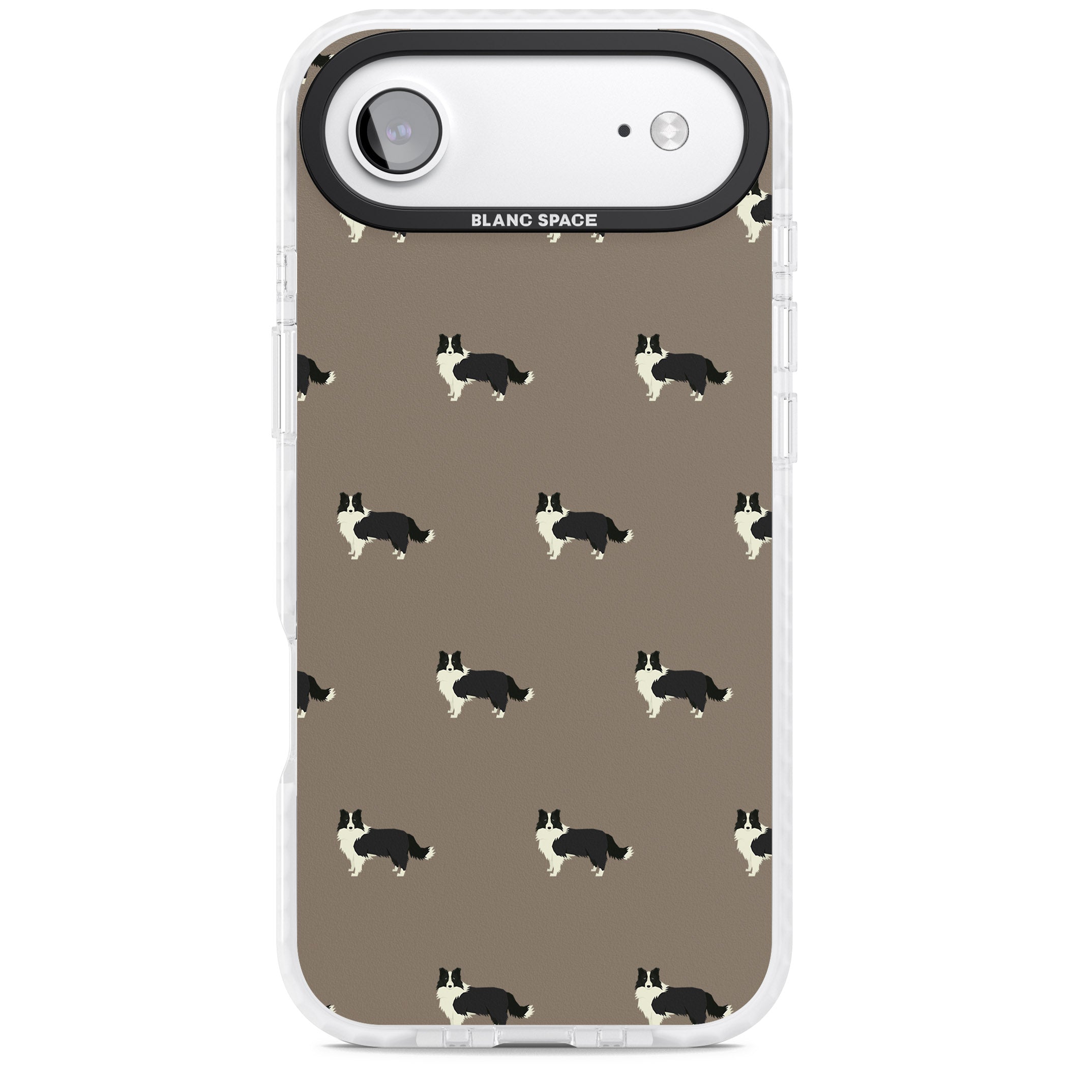 Border Collie Pattern Classic iPhone 17 Air Impact Pro Clear Phone Case