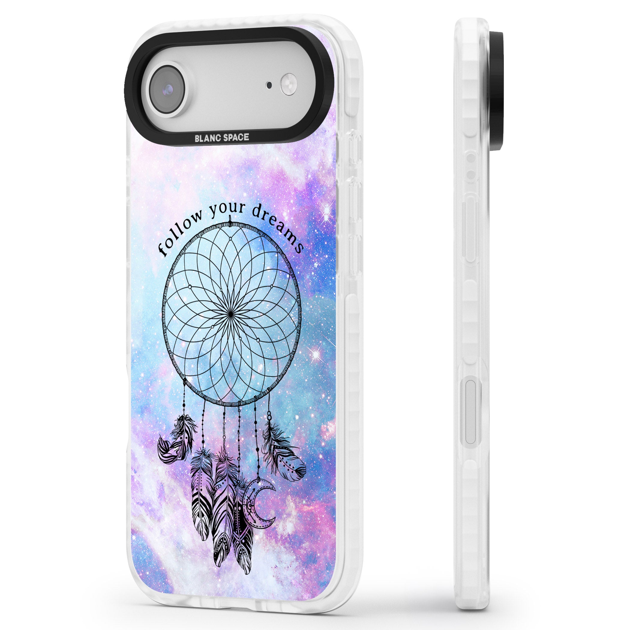 Galaxy Dreamcatcher iPhone 17 Air Impact Pro Clear Phone Case Side Profile