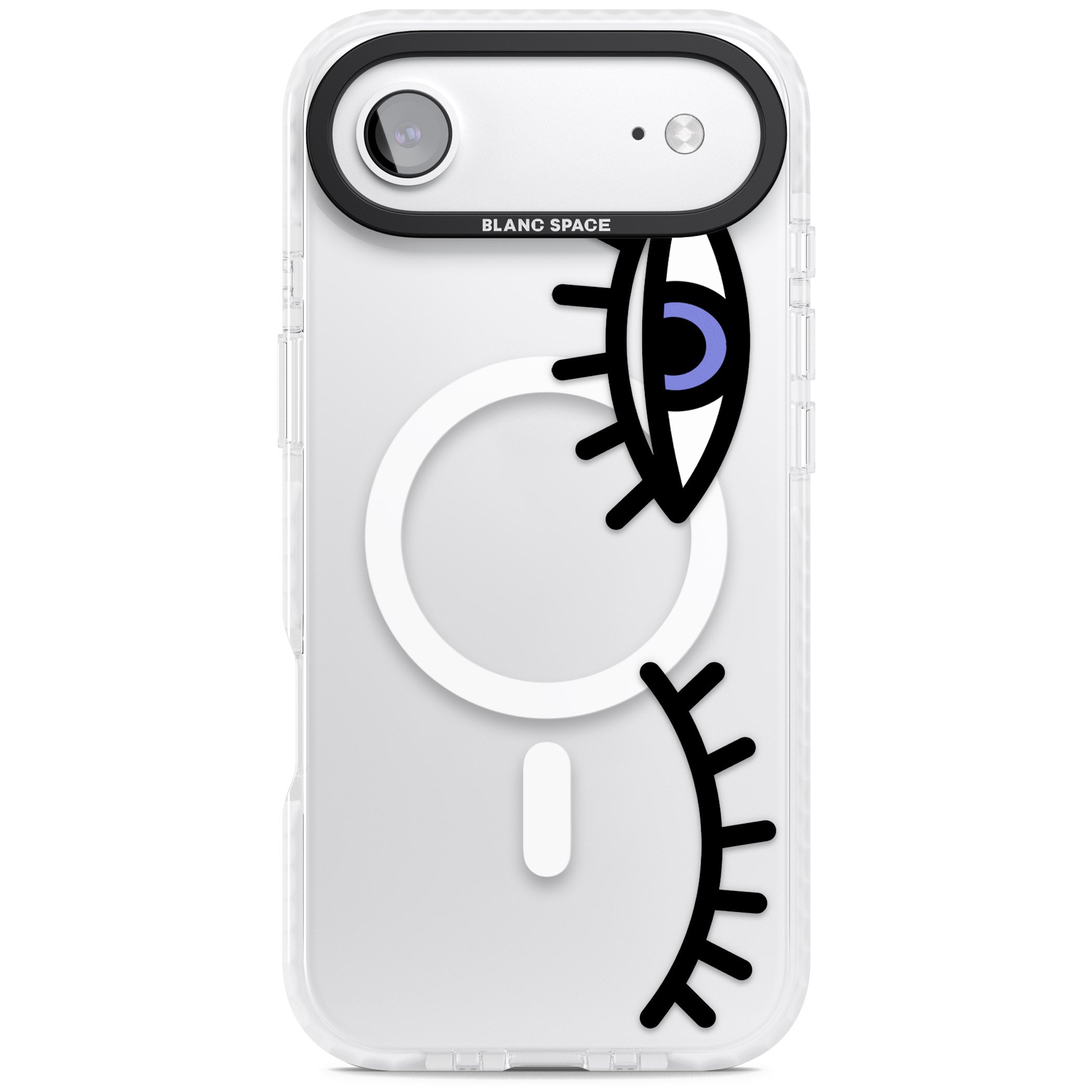 Winking Eyes Transparent Pattern iPhone 17 Air Impact Pro Clear Phone Case