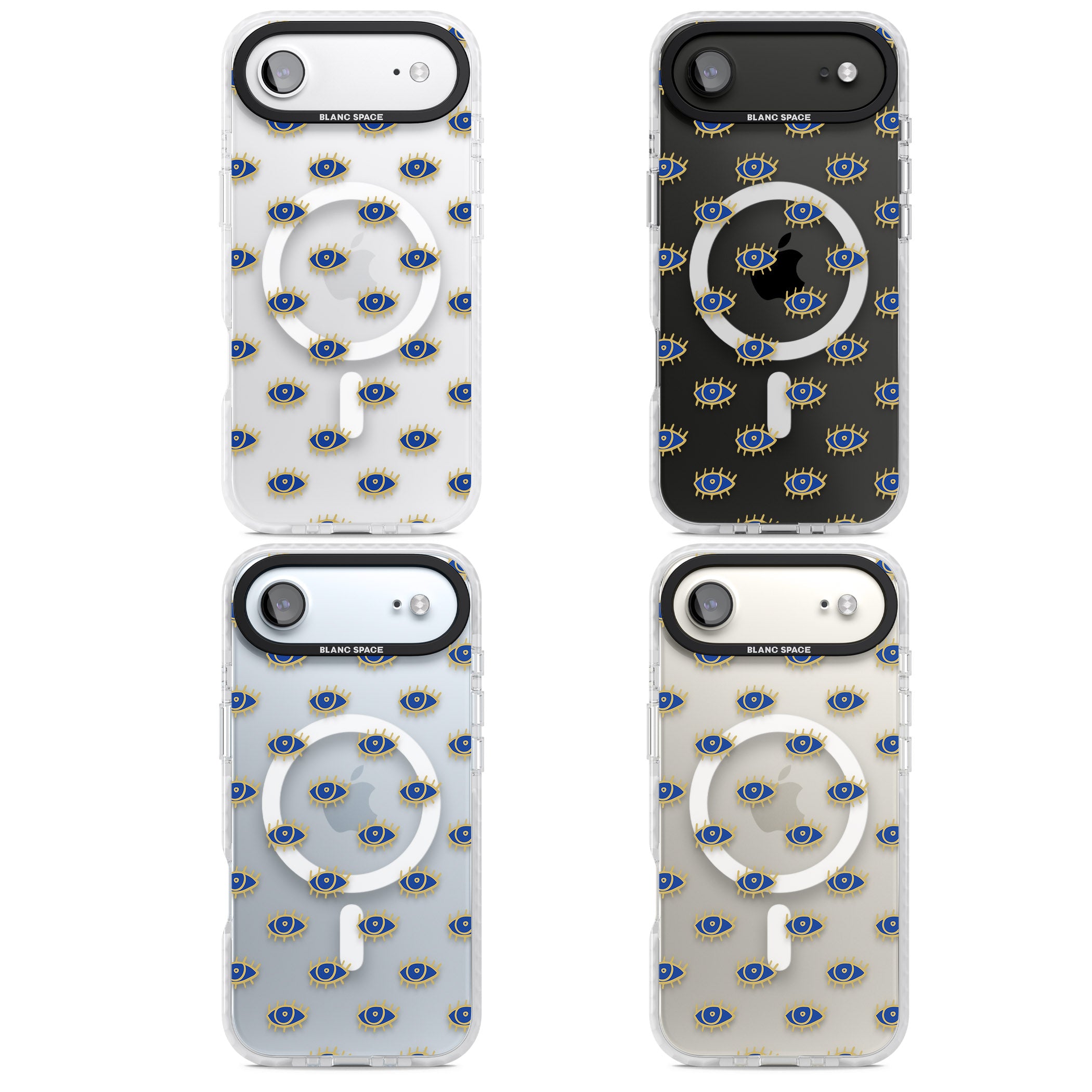 Psychedelic Eyes Pattern Classic iPhone 17 Air Impact Pro Clear Phone Case APT Impact Protection