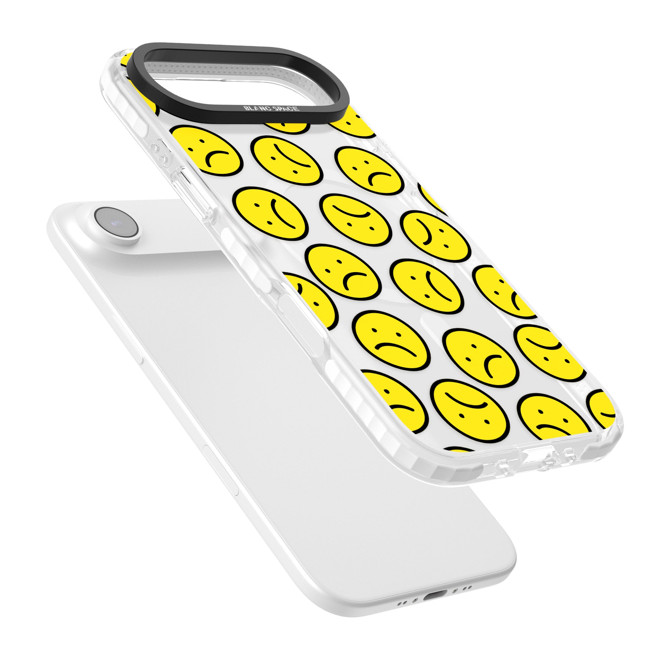 Sad Face Clear Pattern iPhone 17 Air Impact Pro Clear Phone Case Colours