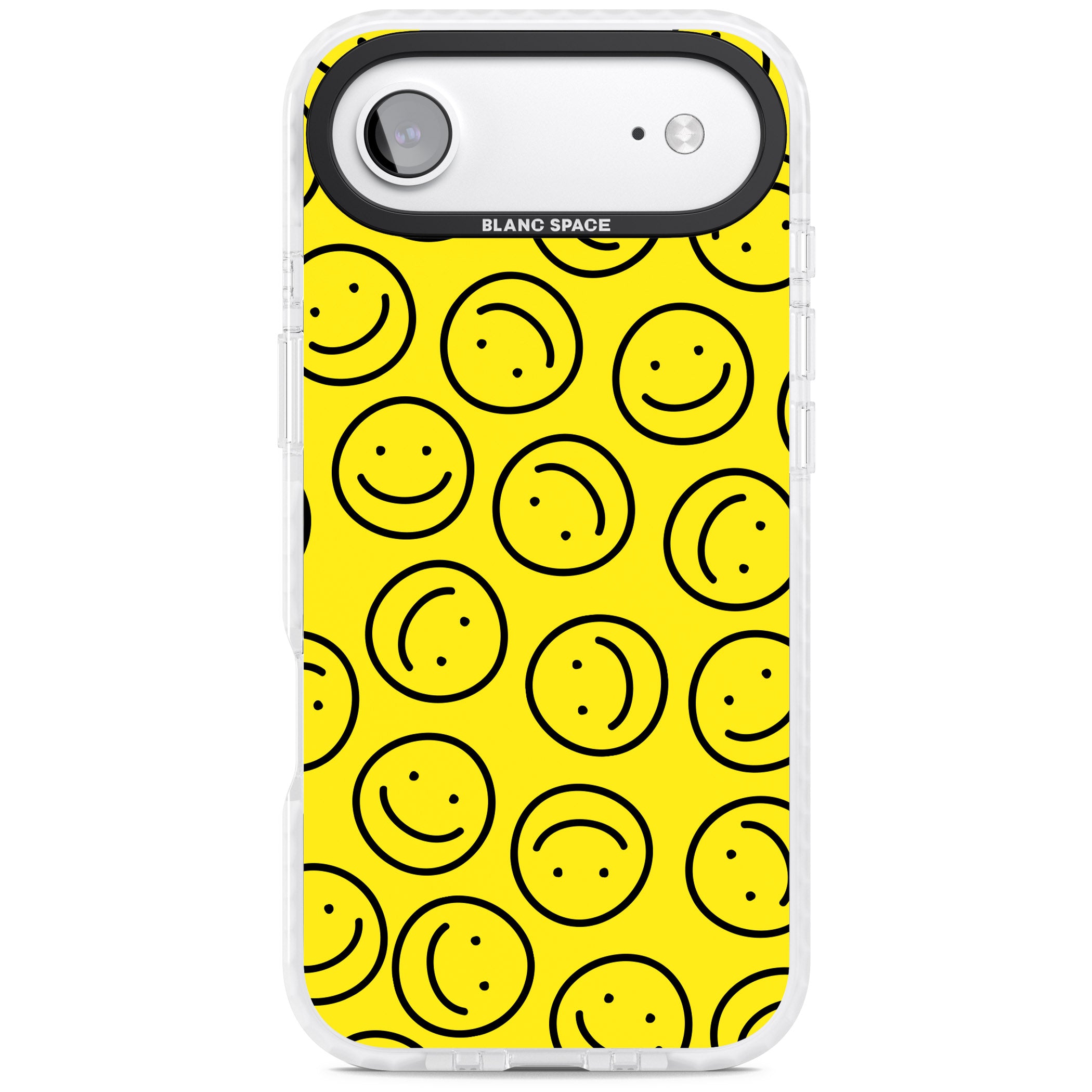 Happy Face Pattern iPhone 17 Air Impact Pro Clear Phone Case