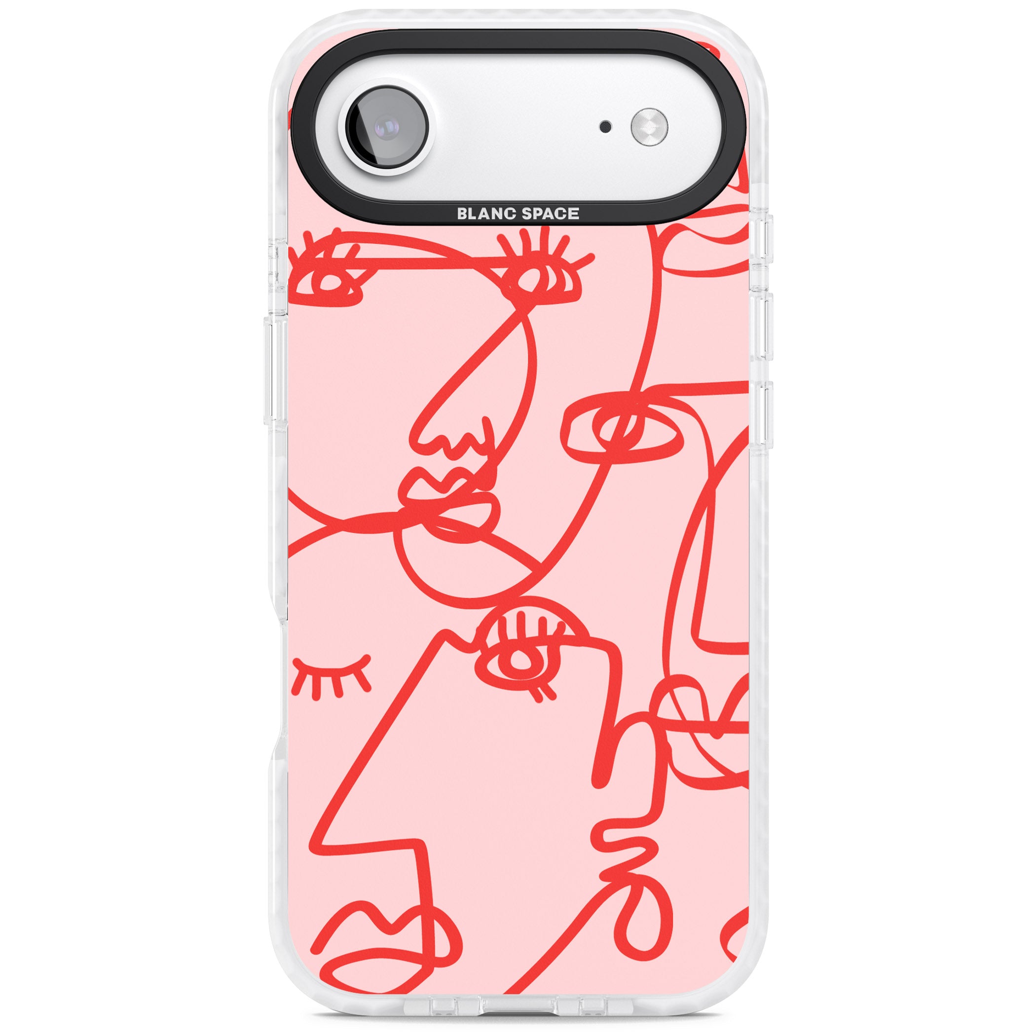 Red Line Art iPhone 17 Air Impact Pro Clear Phone Case
