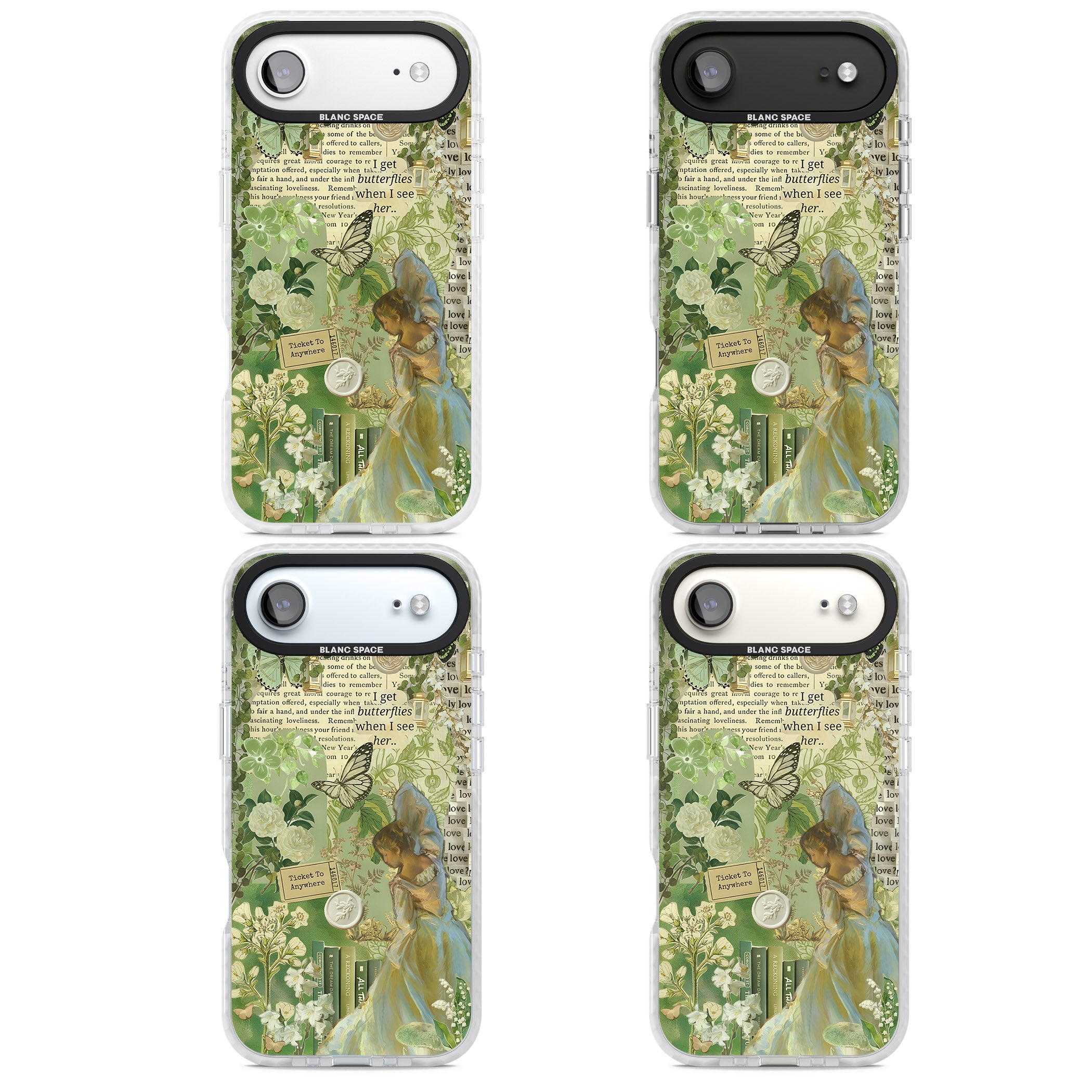 Vintage Green Fairy iPhone 17 Air Impact Pro Clear Phone Case APT Impact Protection