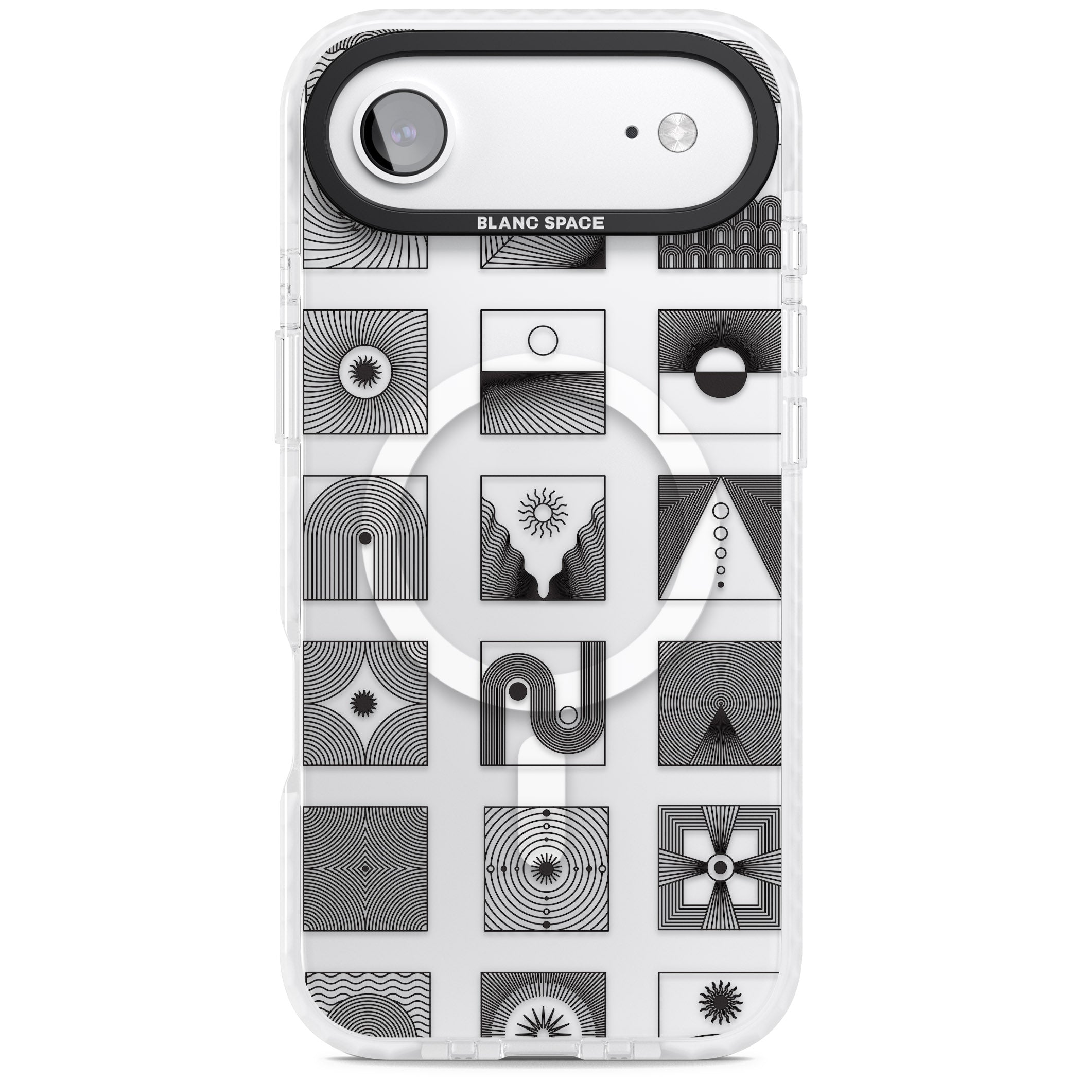 Abstract Geometric iPhone 17 Air Impact Pro Clear Phone Case