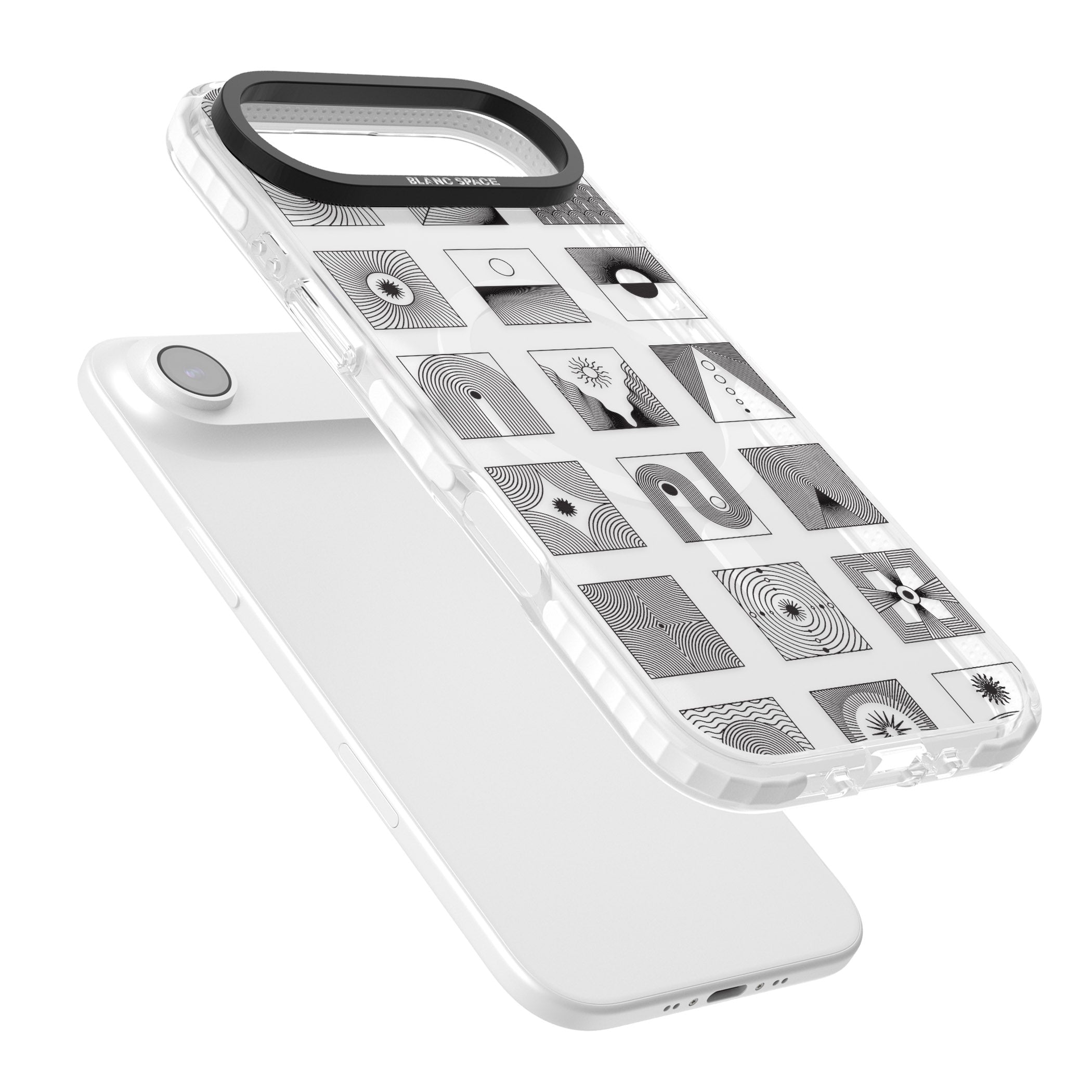 Abstract Geometric iPhone 17 Air Impact Pro Clear Phone Case Colours