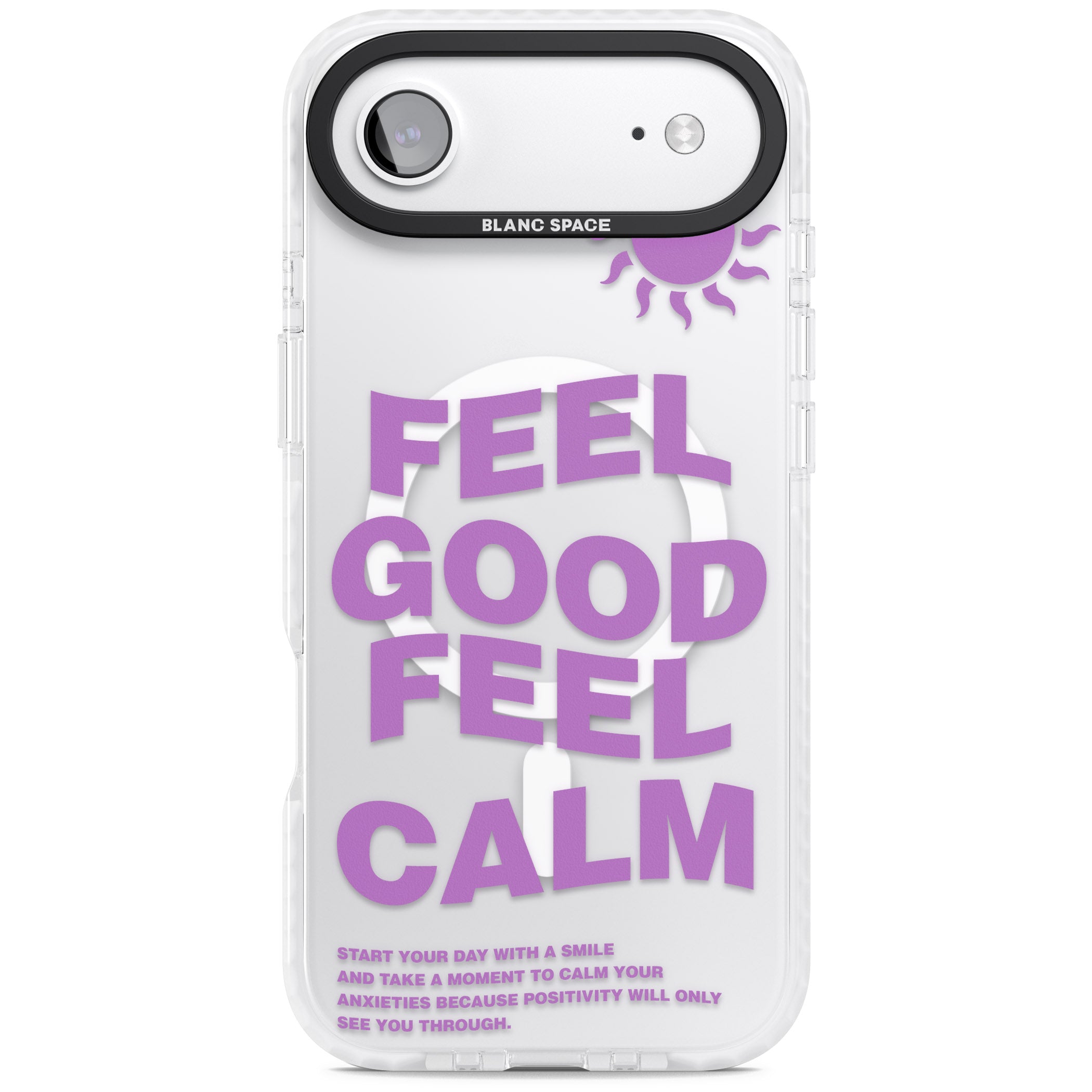 Feel Good Feel Calm (Purple) iPhone 17 Air Impact Pro Clear Phone Case