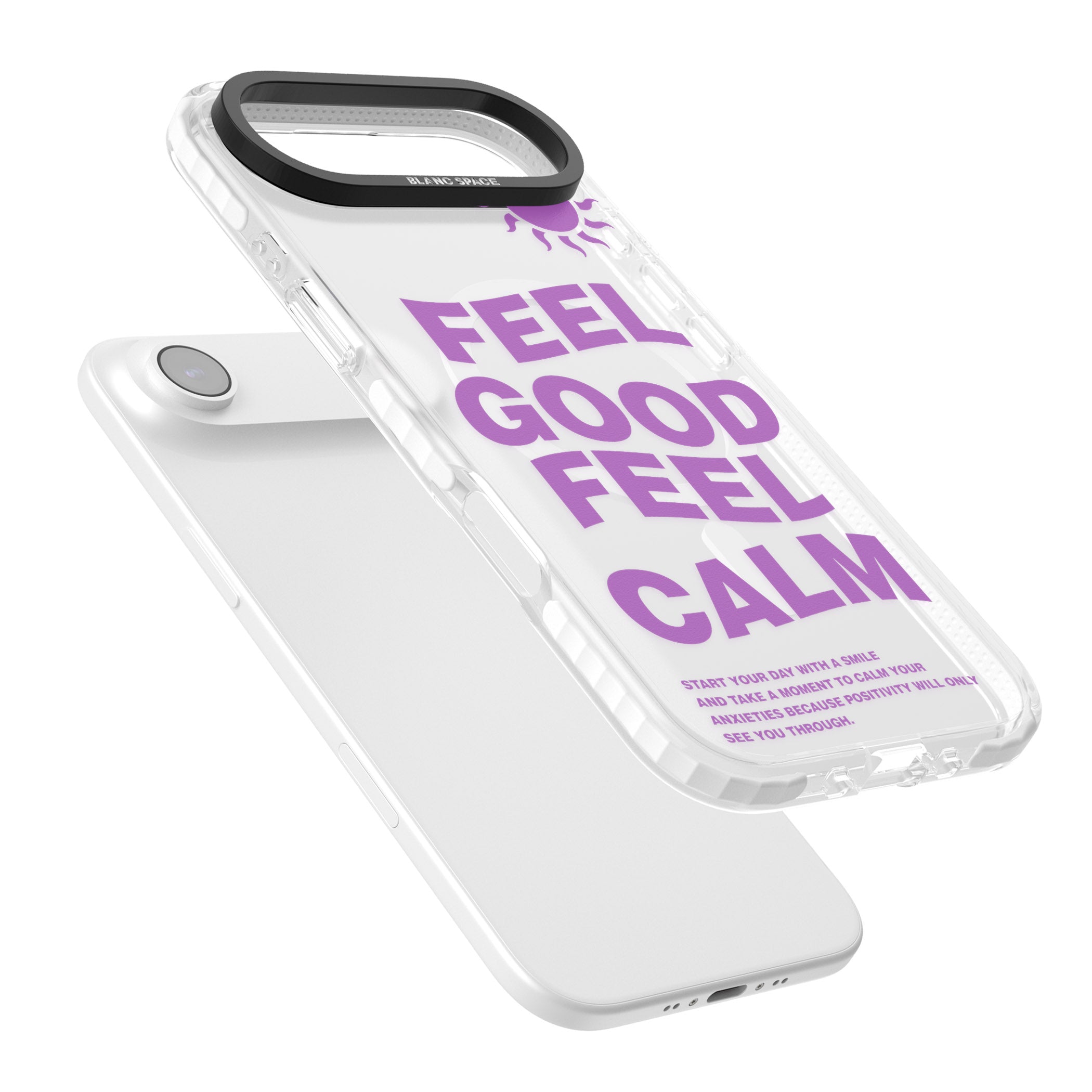 Feel Good Feel Calm (Purple) iPhone 17 Air Impact Pro Clear Phone Case Colours