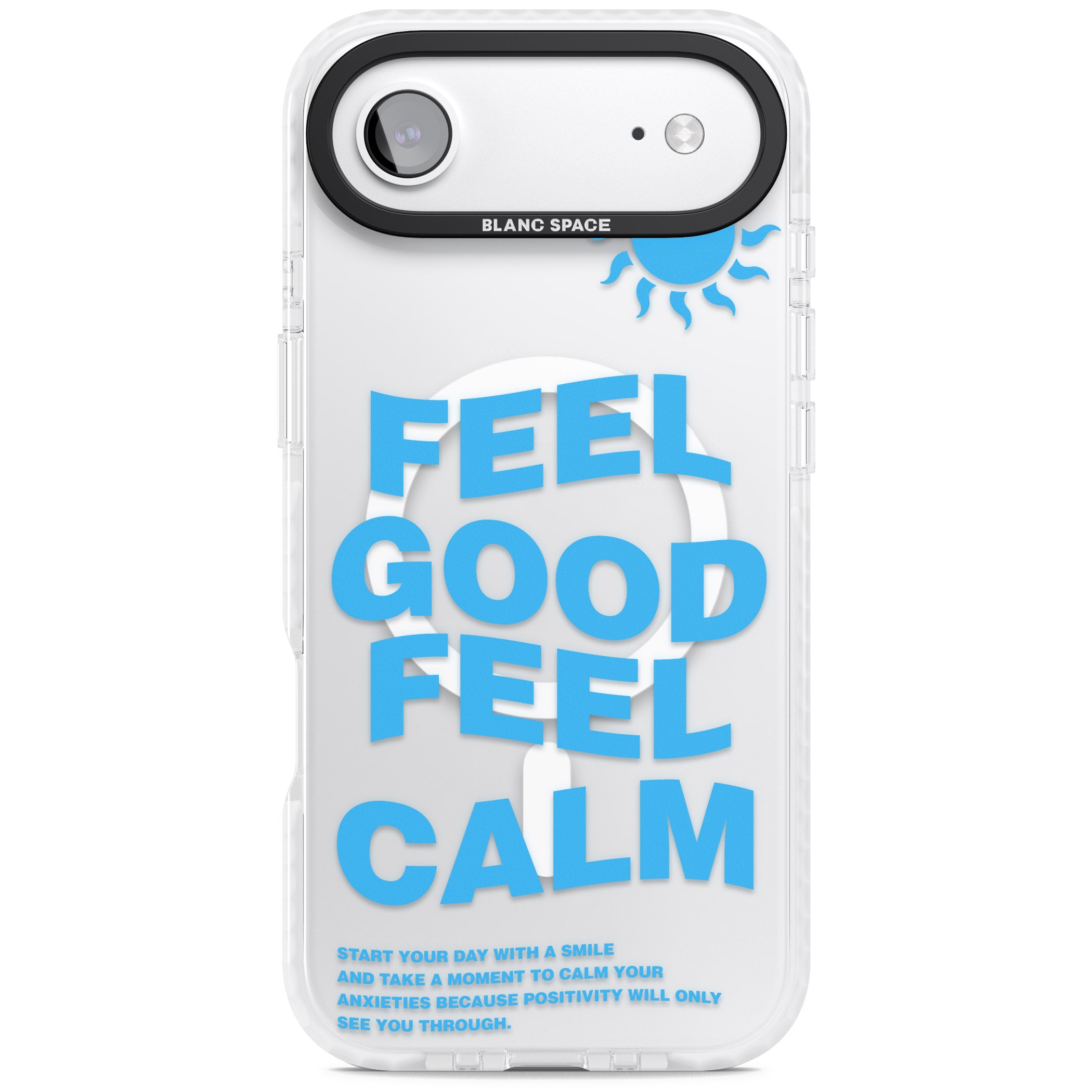 Feel Good Feel Calm (Blue) iPhone 17 Air Impact Pro Clear Phone Case