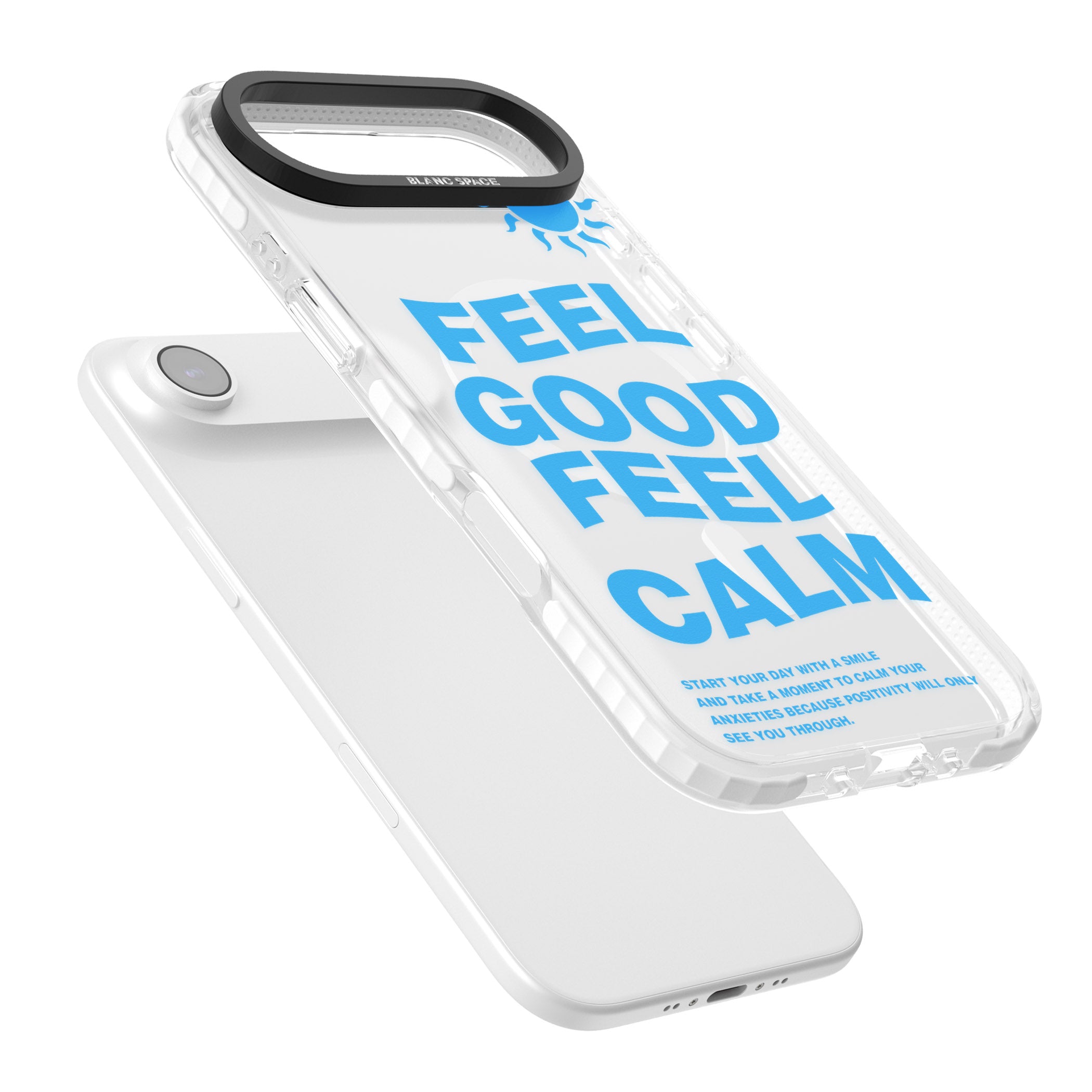 Feel Good Feel Calm (Blue) iPhone 17 Air Impact Pro Clear Phone Case Colours