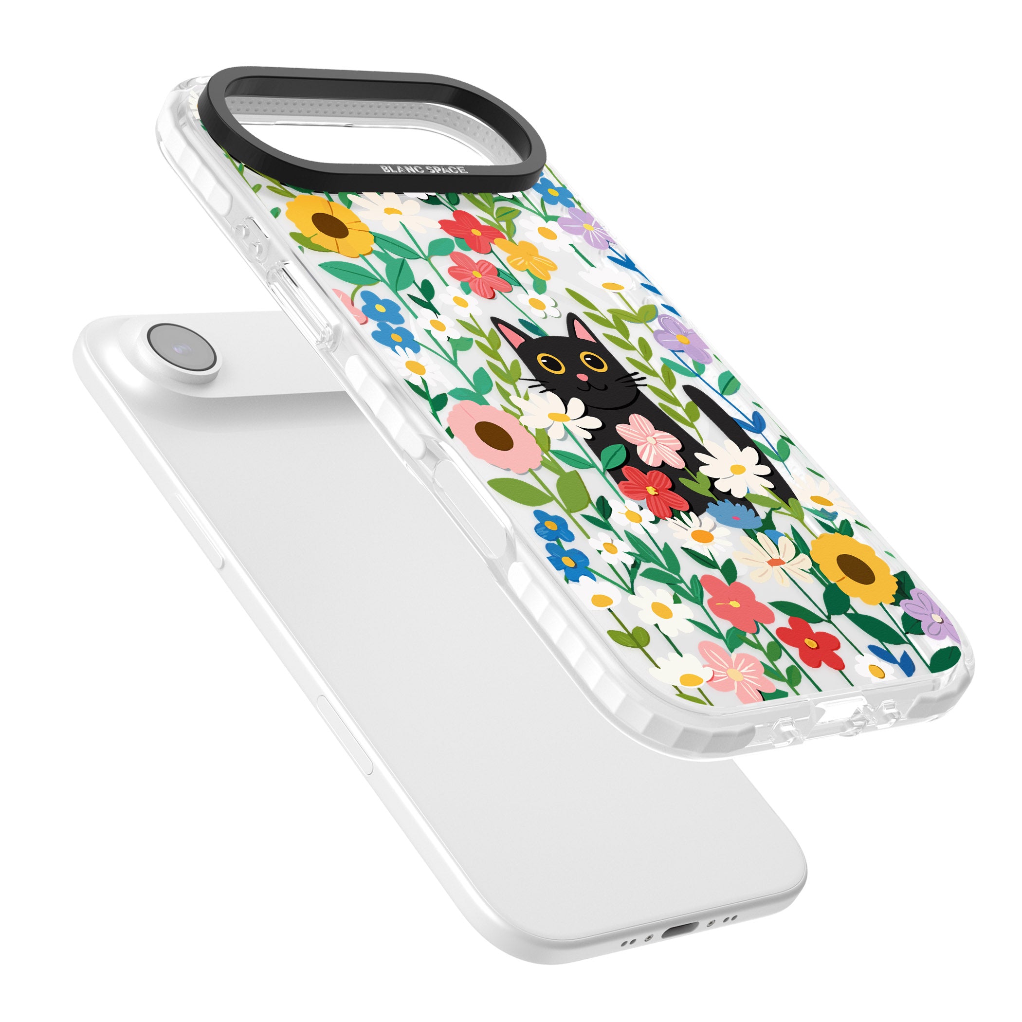 Whiskers & Wildflowers Cat iPhone 17 Air Impact Pro Clear Phone Case Colours