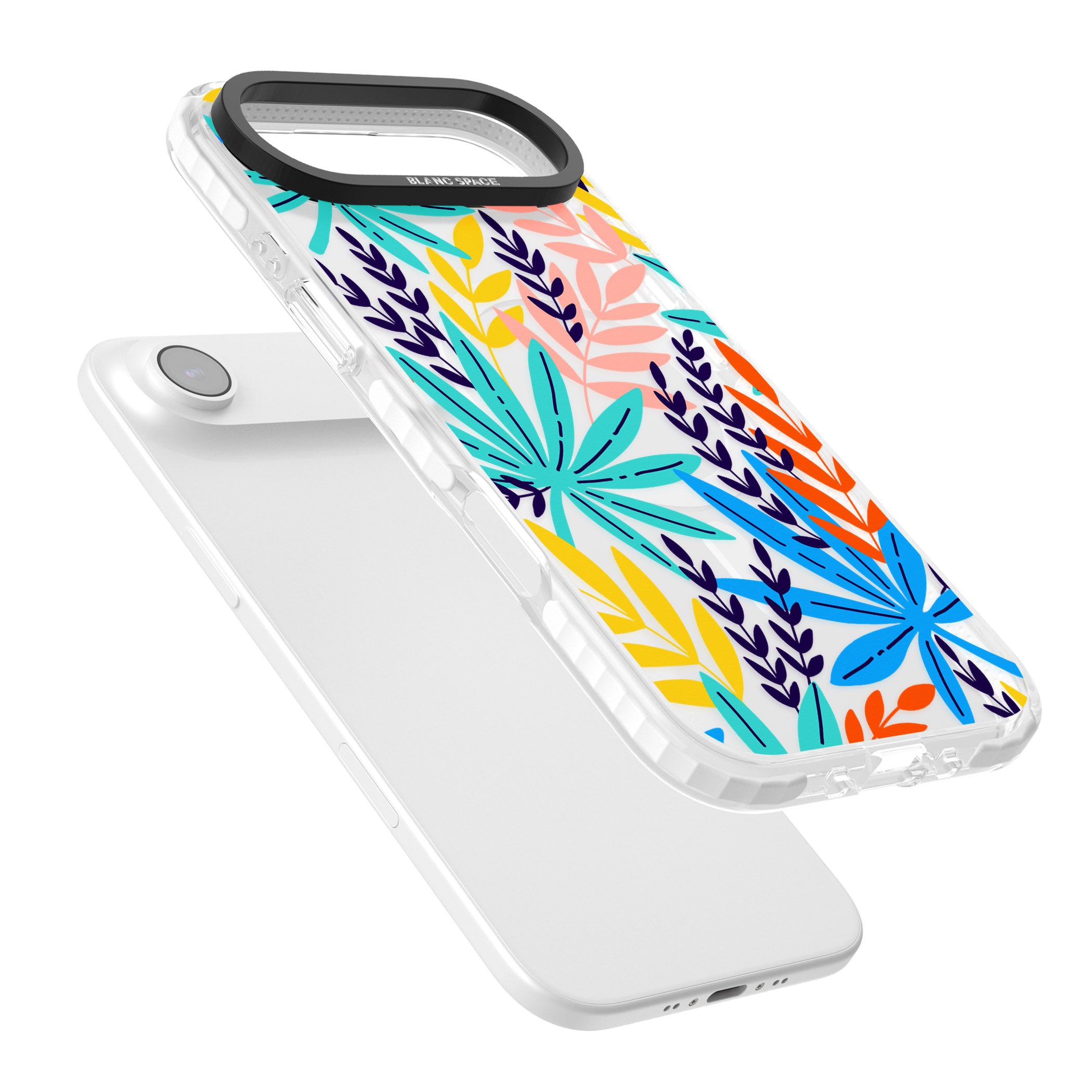Tropical Palm Leaves iPhone 17 Air Impact Pro Clear Phone Case Colours