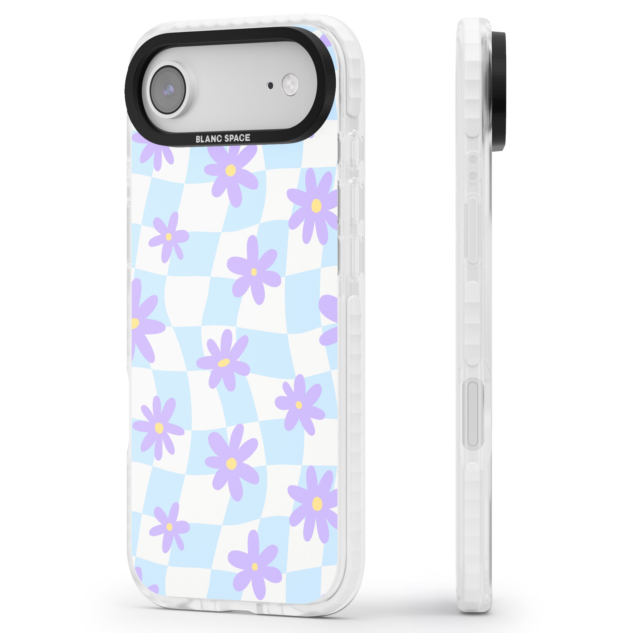 Serene Skies & Flowers iPhone 17 Air Impact Pro Clear Phone Case Side Profile