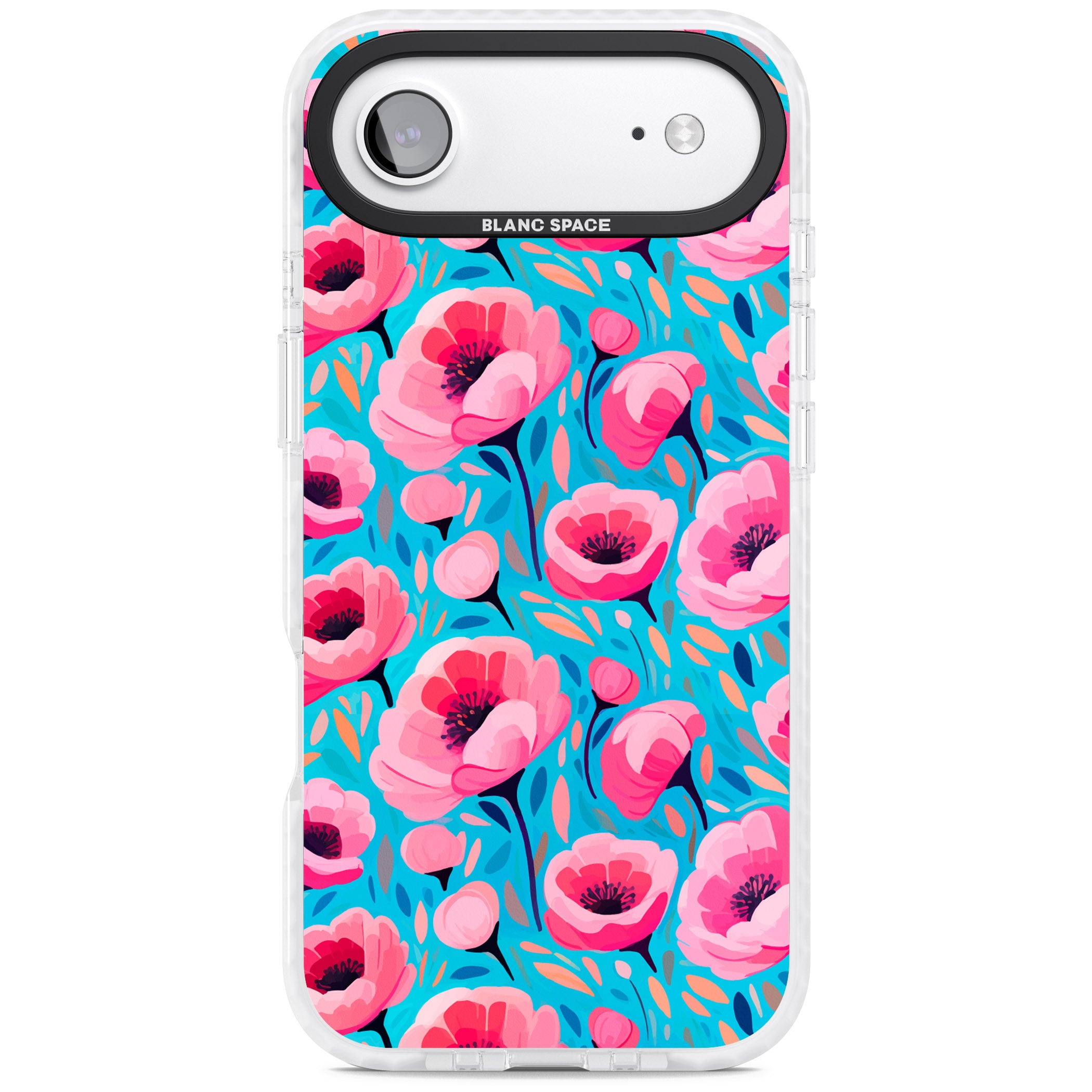 Tropical Pink Poppies iPhone 17 Air Impact Pro Clear Phone Case