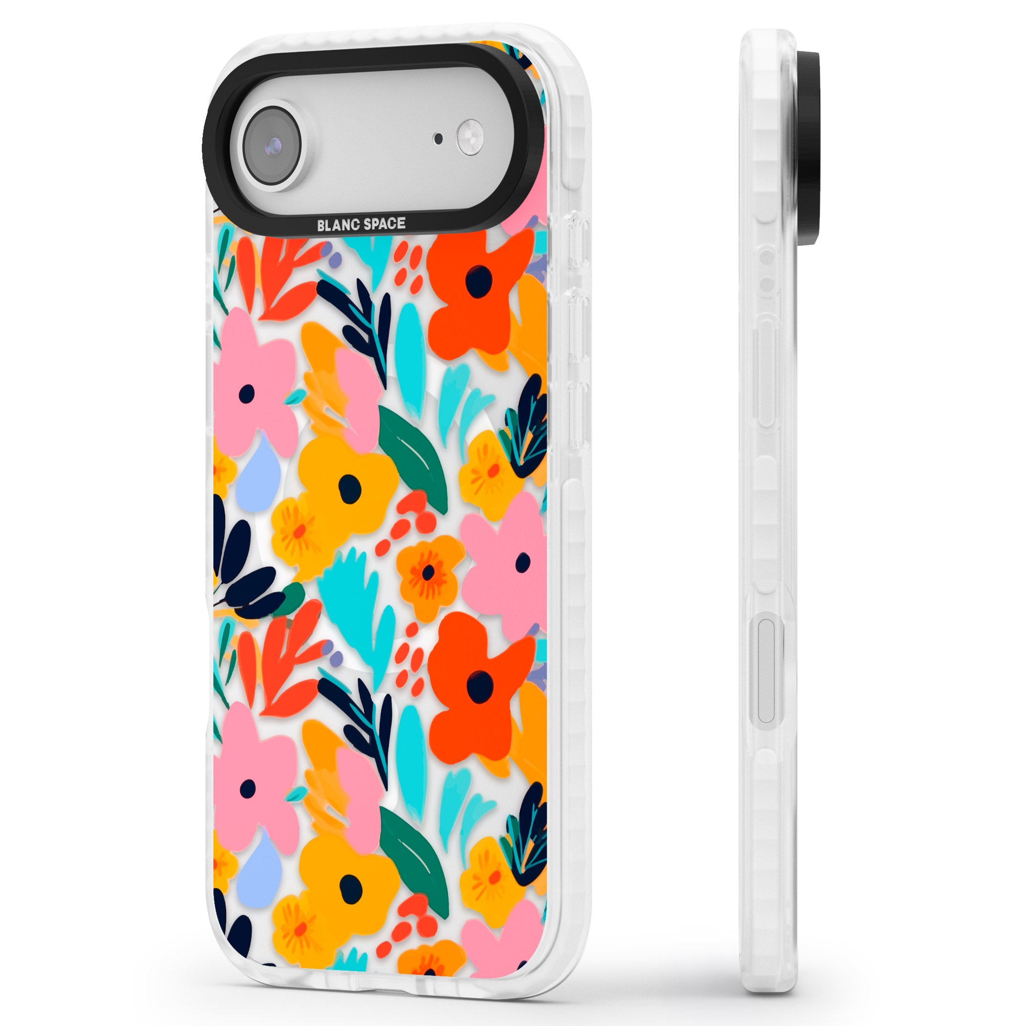 Floral Fiesta iPhone 17 Air Impact Pro Clear Phone Case Side Profile