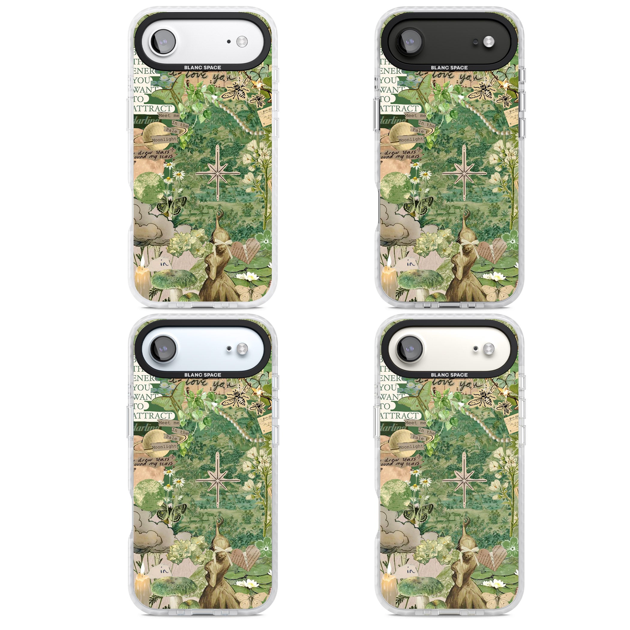 Green Vintage Collage iPhone 17 Air Impact Pro Clear Phone Case APT Impact Protection