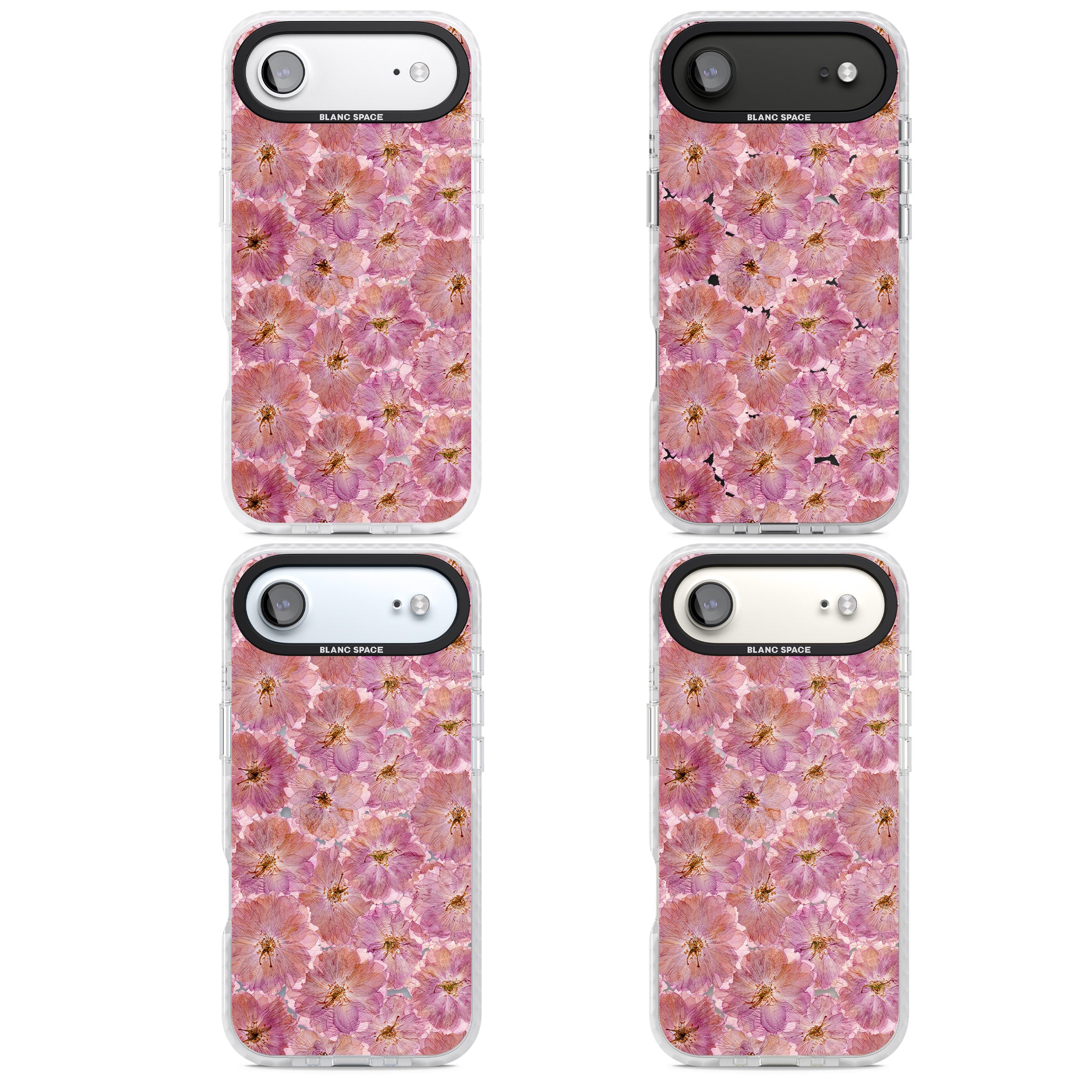 Large Pink Florals iPhone 17 Air Impact Pro Clear Phone Case APT Impact Protection