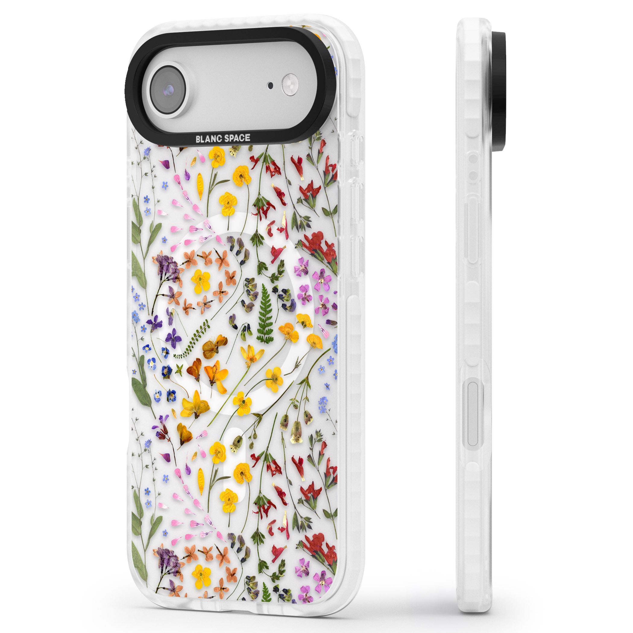 Wildflower iPhone 17 Air Impact Pro Clear Phone Case Side Profile