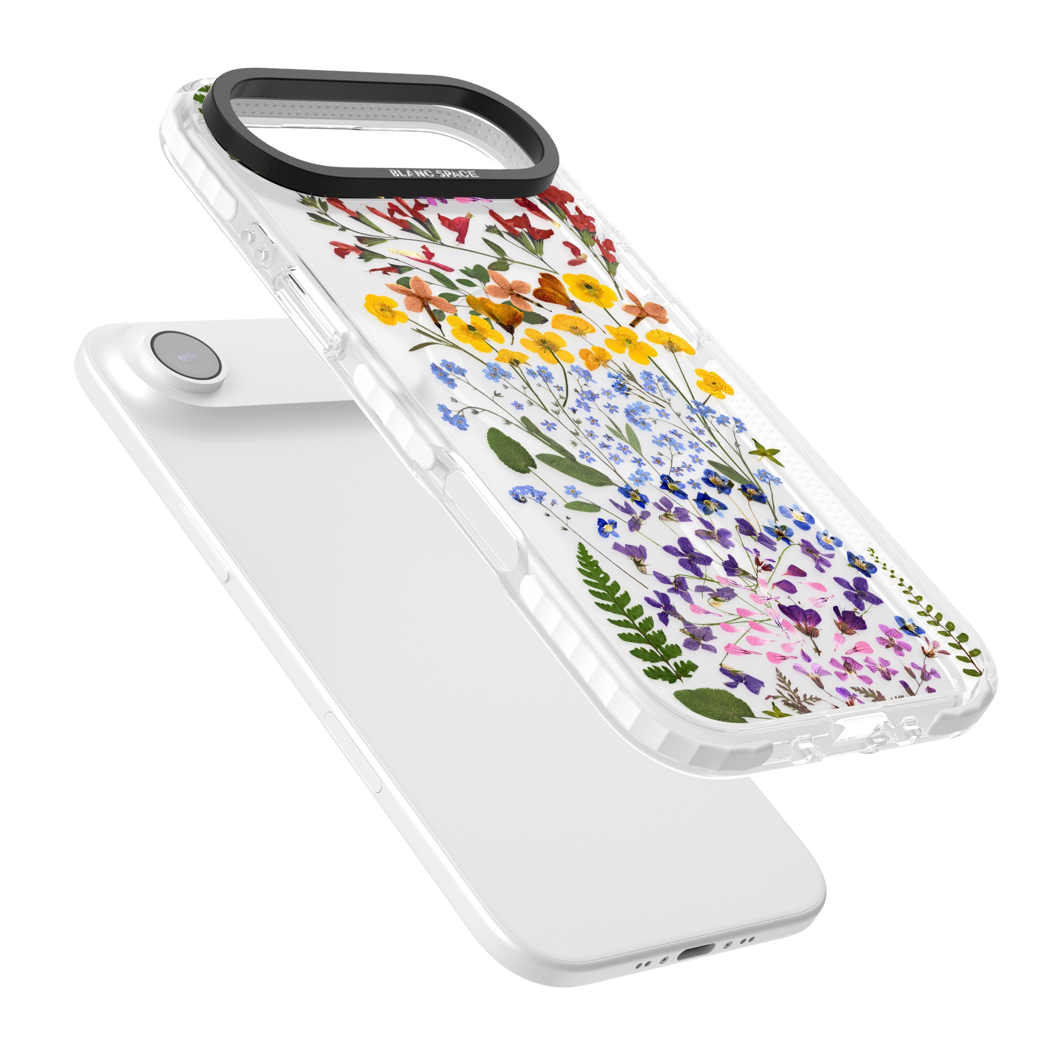 Pressed Wildflower Stripe iPhone 17 Air Impact Pro Clear Phone Case Colours
