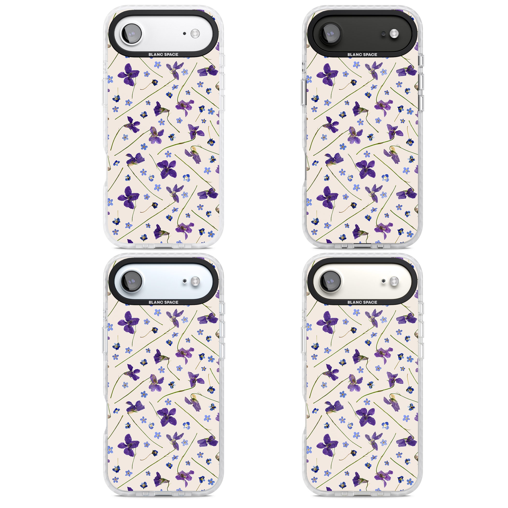 Violet Floral Dream Cream iPhone 17 Air Impact Pro Clear Phone Case APT Impact Protection