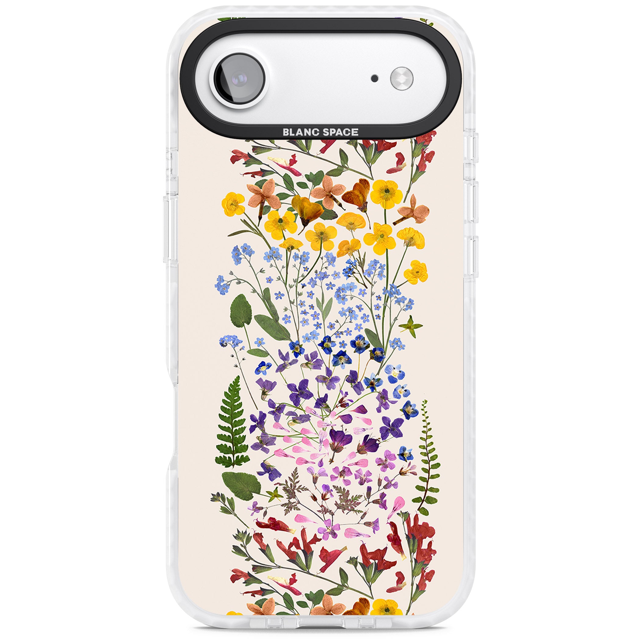 Cream Wildflower iPhone 17 Air Impact Pro Clear Phone Case