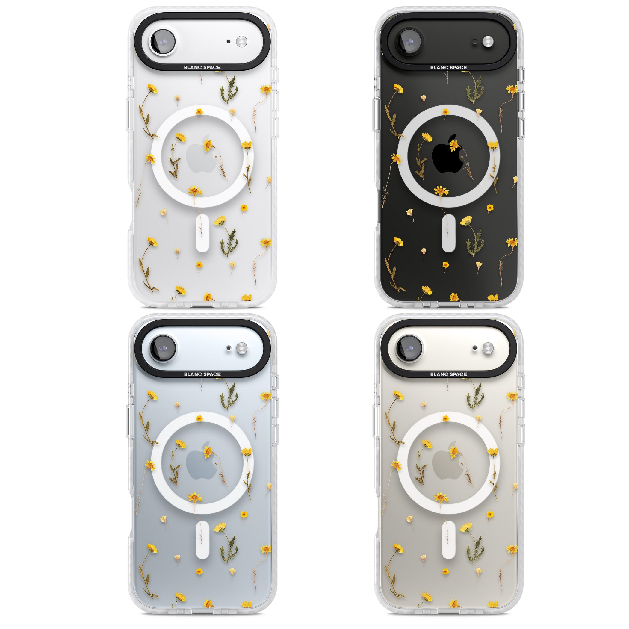 Yellow Wildflower iPhone 17 Air Impact Pro Clear Phone Case APT Impact Protection