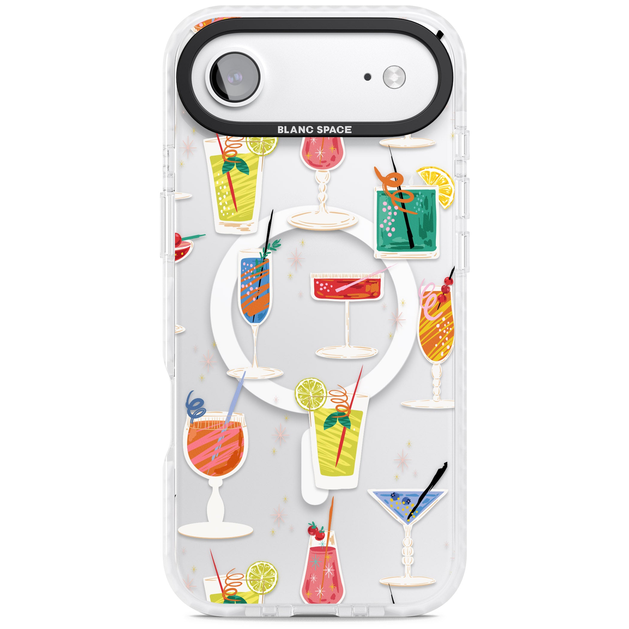 Retro Cocktails iPhone 17 Air Impact Pro Clear Phone Case