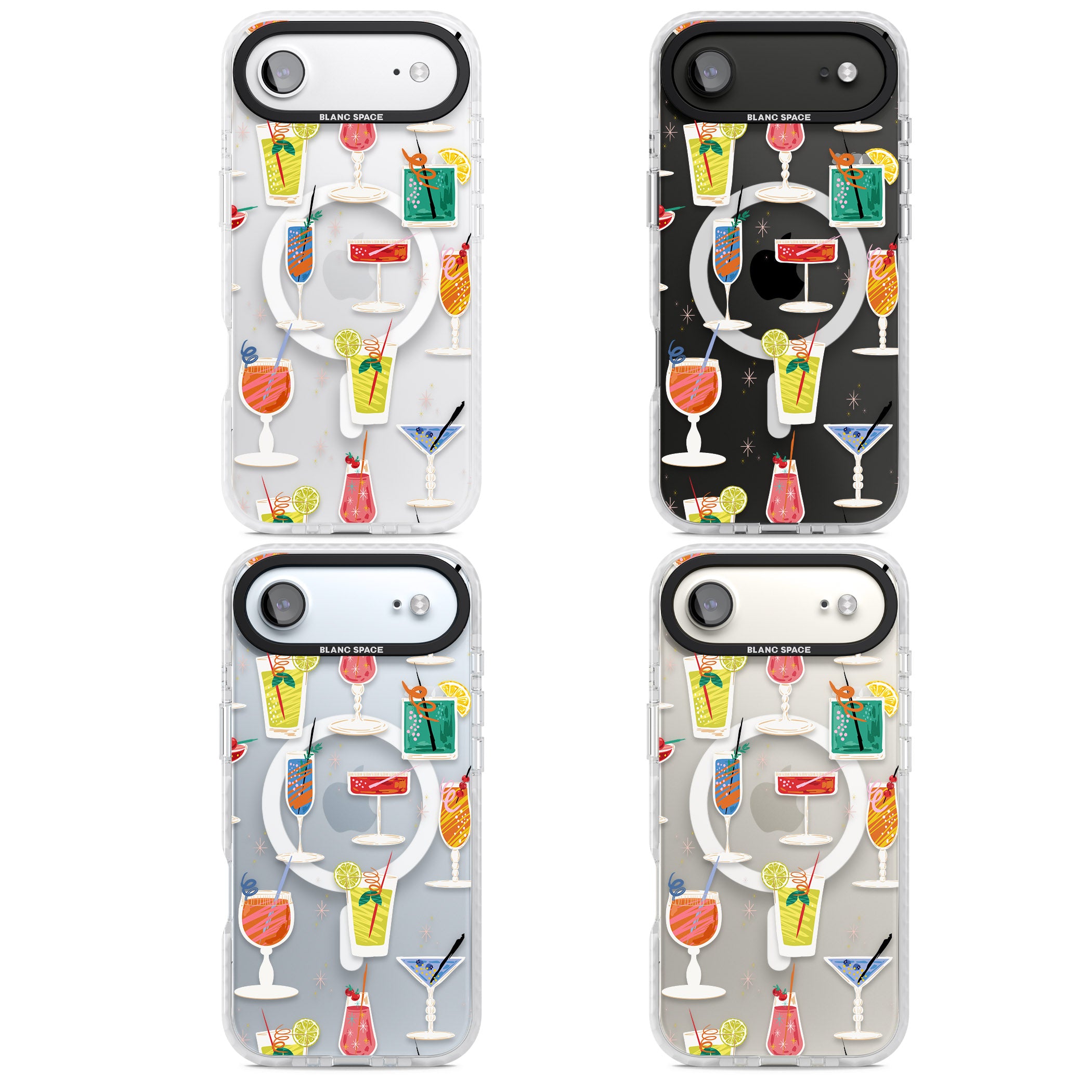 Retro Cocktails iPhone 17 Air Impact Pro Clear Phone Case APT Impact Protection