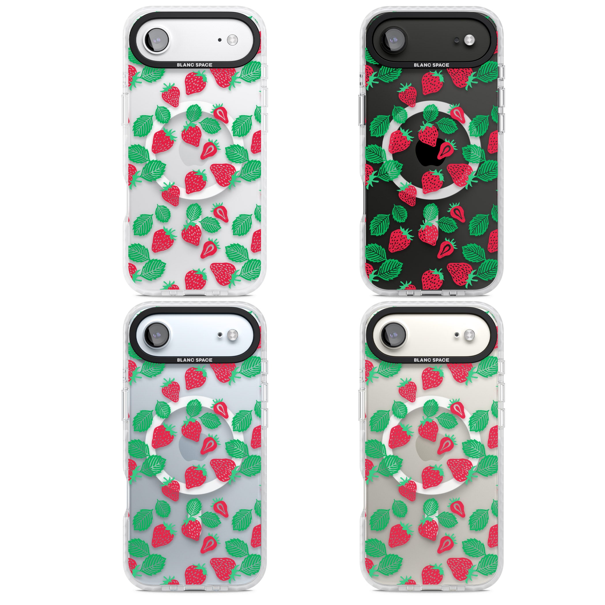 Strawberry Delight iPhone 17 Air Impact Pro Clear Phone Case APT Impact Protection