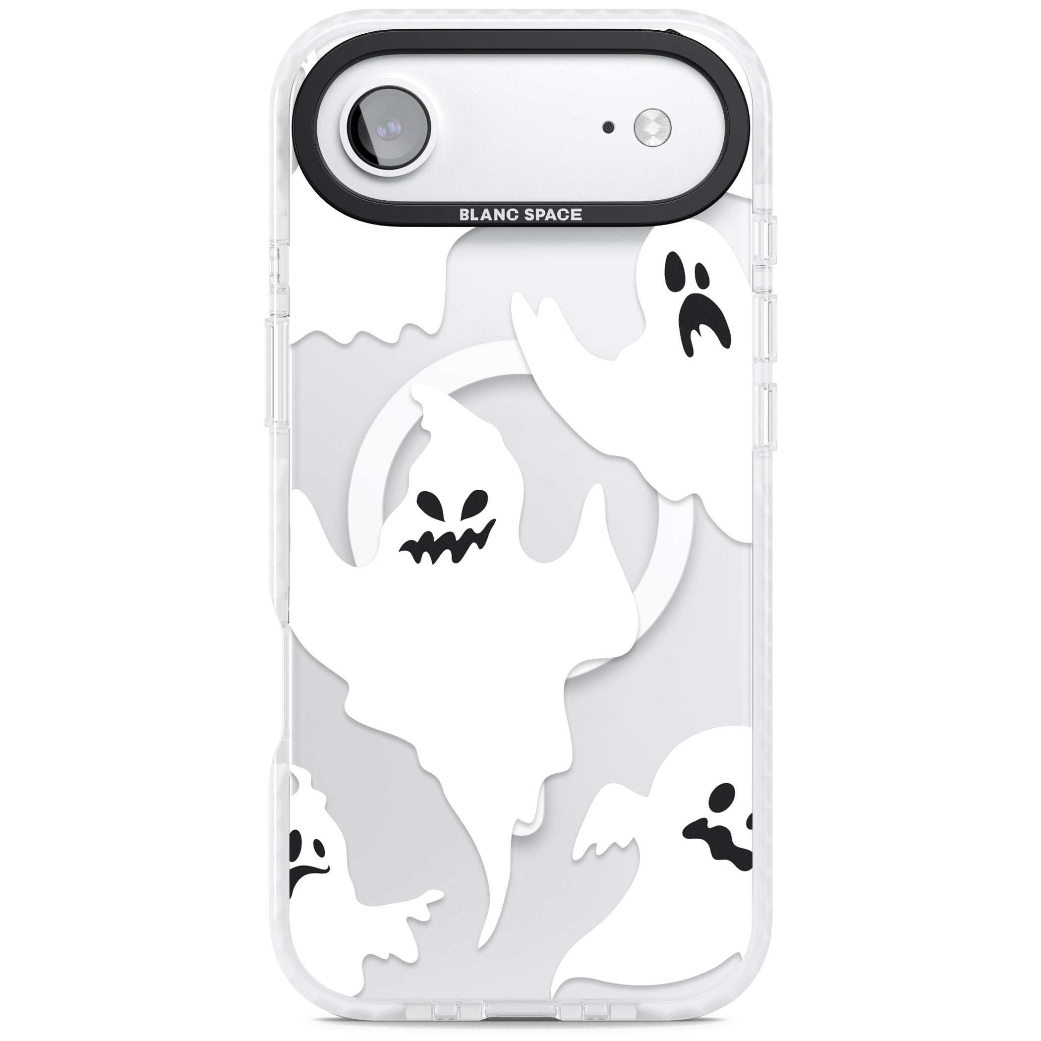 Ghost Pattern iPhone 17 Air Impact Pro Clear Phone Case