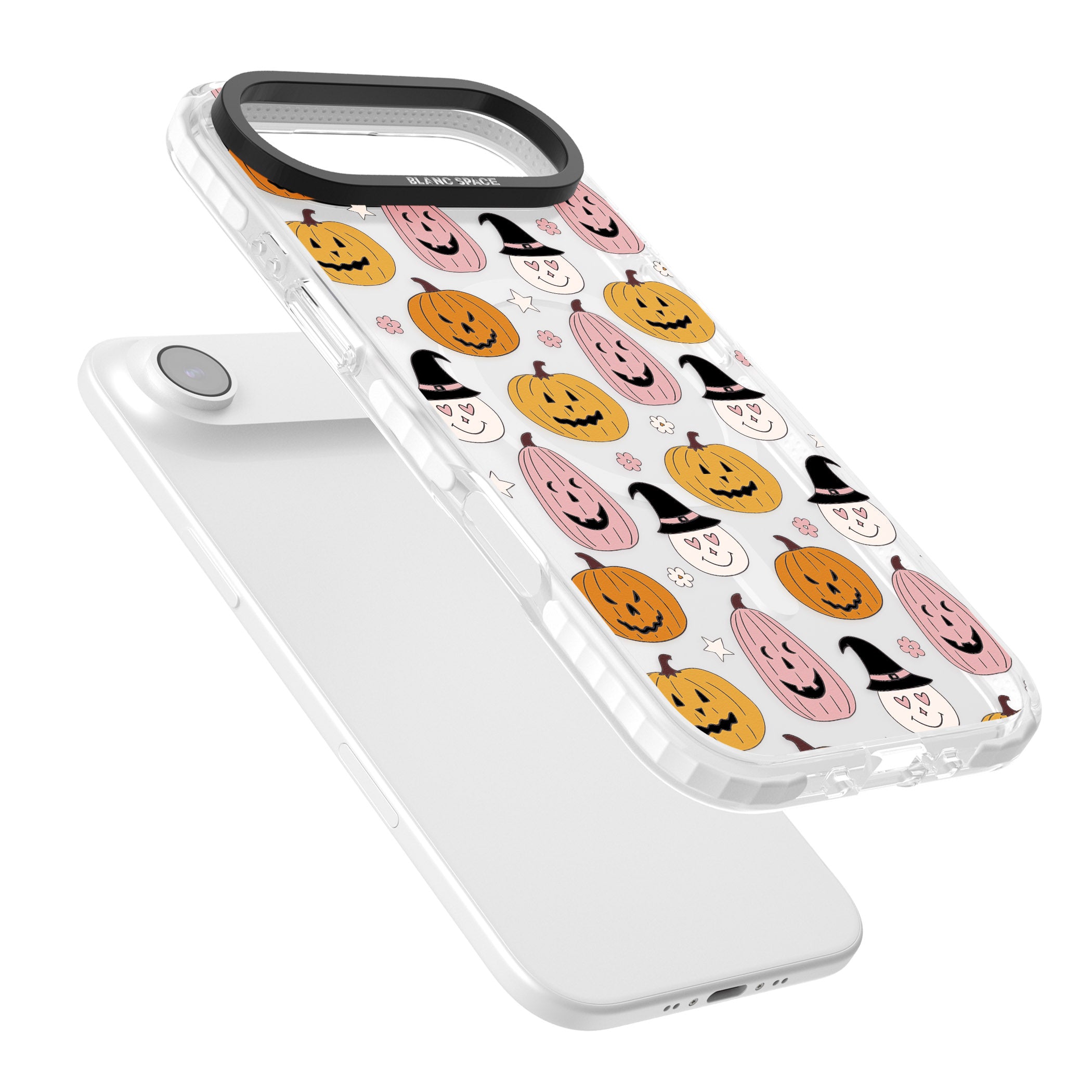 Witches And Pumpkins Pattern iPhone 17 Air Impact Pro Clear Phone Case Colours