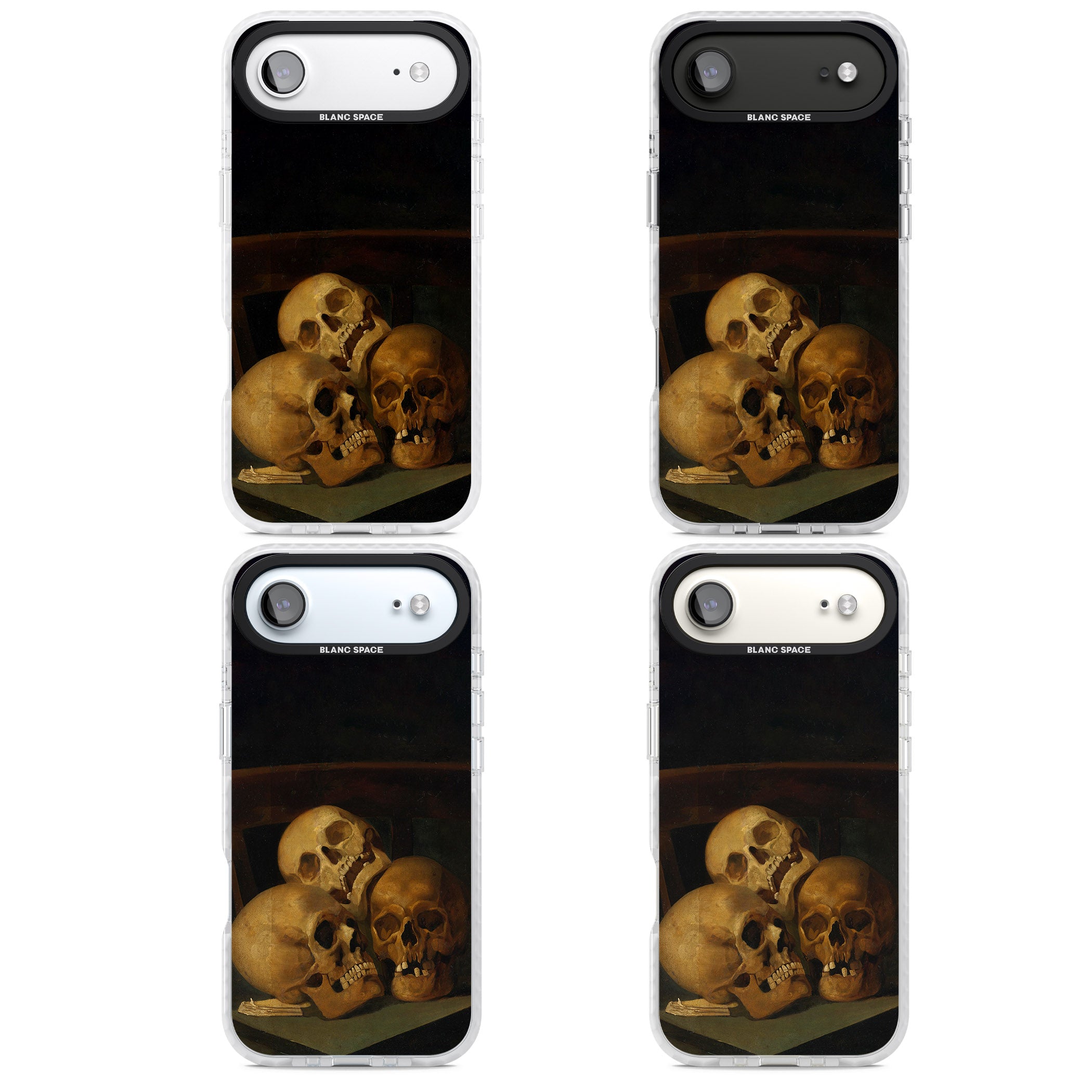 Still Life Of Three Skulls iPhone 17 Air Impact Pro Clear Phone Case APT Impact Protection