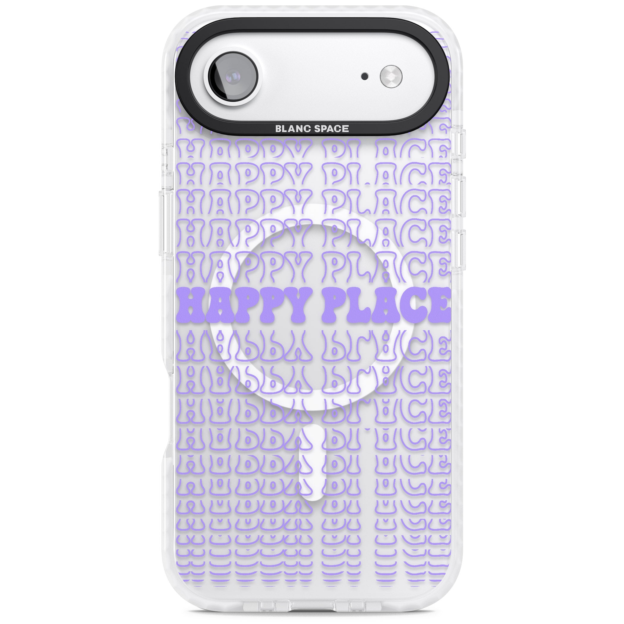 Happy Place (Purple) iPhone 17 Air Impact Pro Clear Phone Case