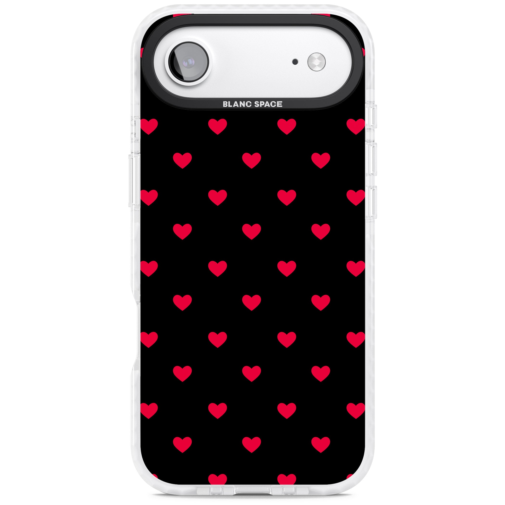 Small Heart Pattern: Red & iPhone 17 Air Impact Pro Clear Phone Case