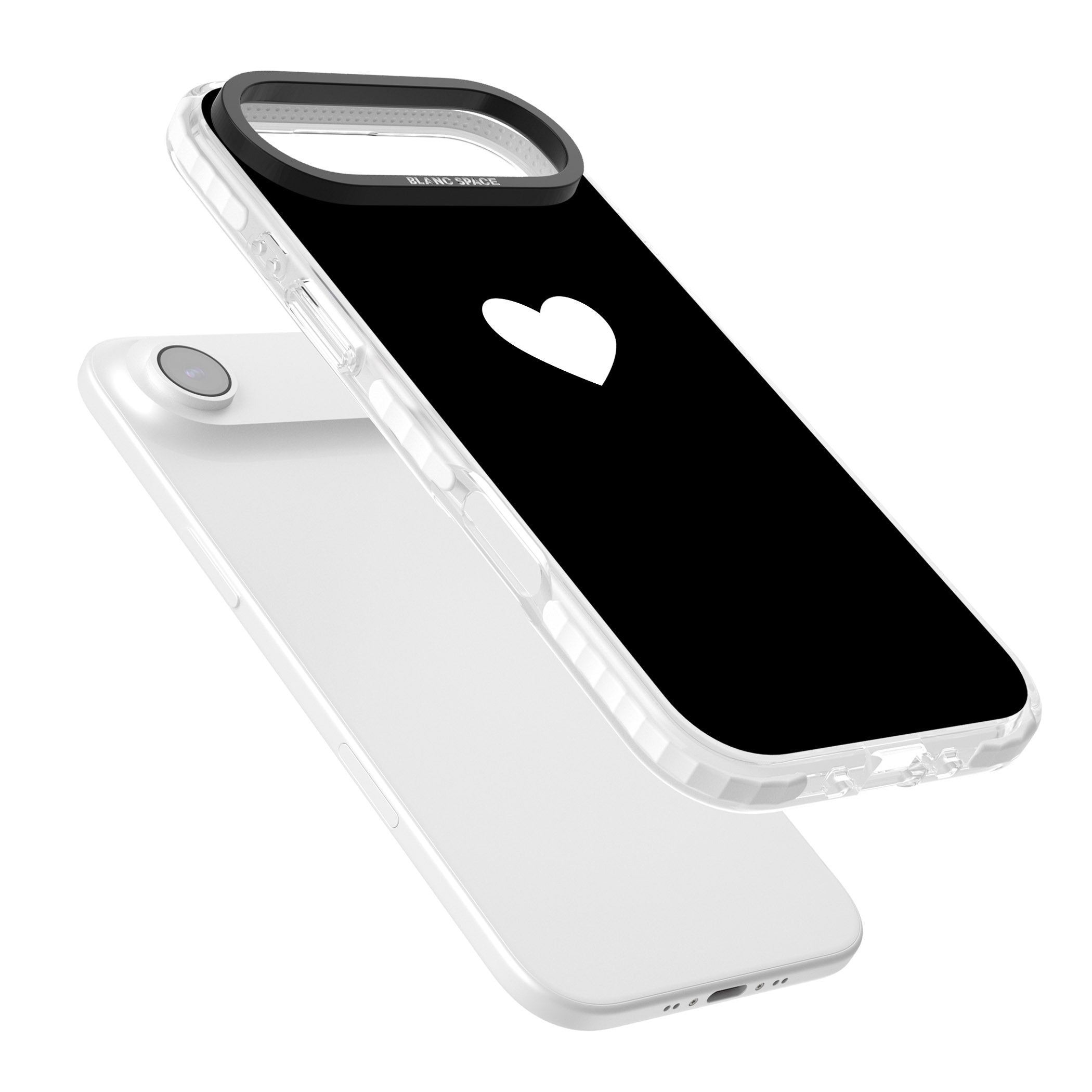 Single Heart Design: White & iPhone 17 Air Impact Pro Clear Phone Case Colours