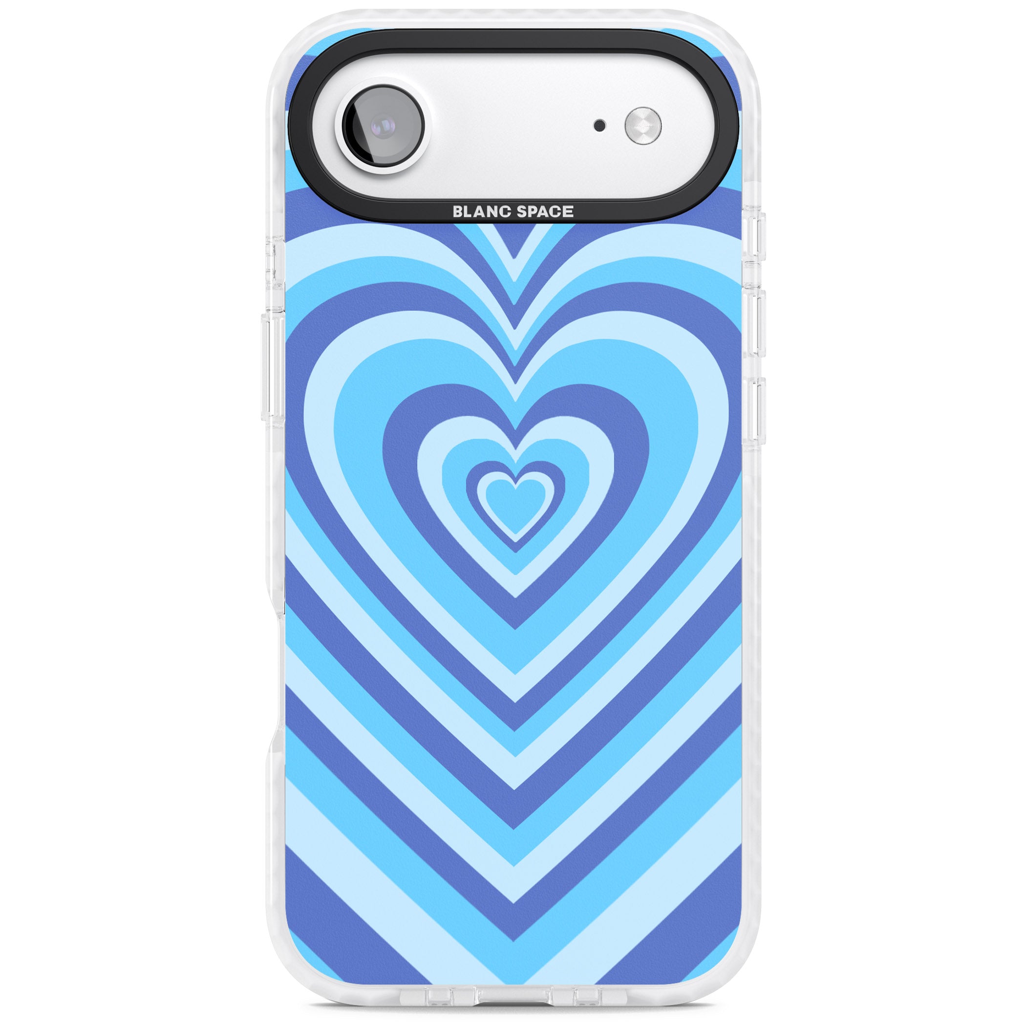 Blue Heart Illusion iPhone 17 Air Impact Pro Clear Phone Case