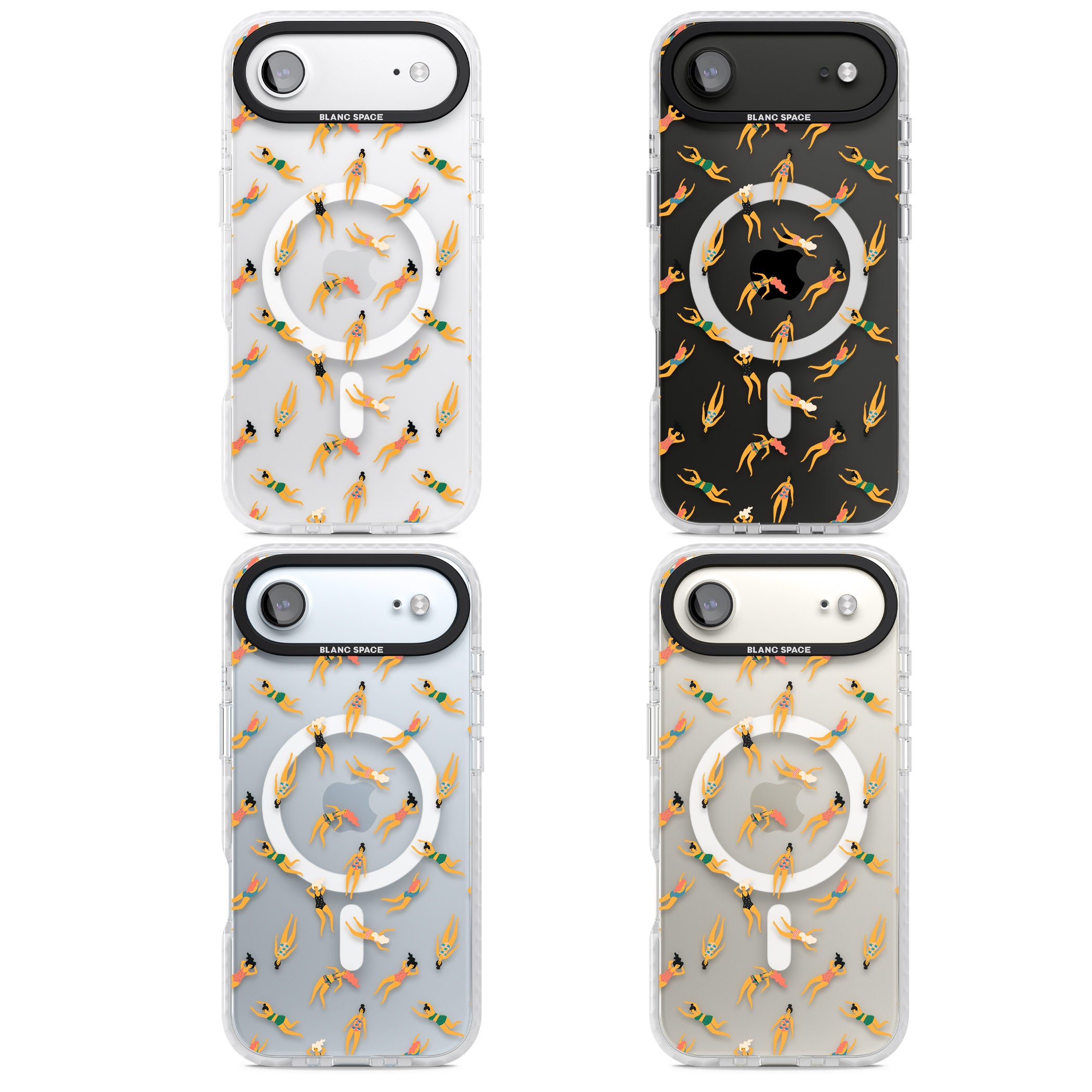 Poolside Pattern iPhone 17 Air Impact Pro Clear Phone Case APT Impact Protection