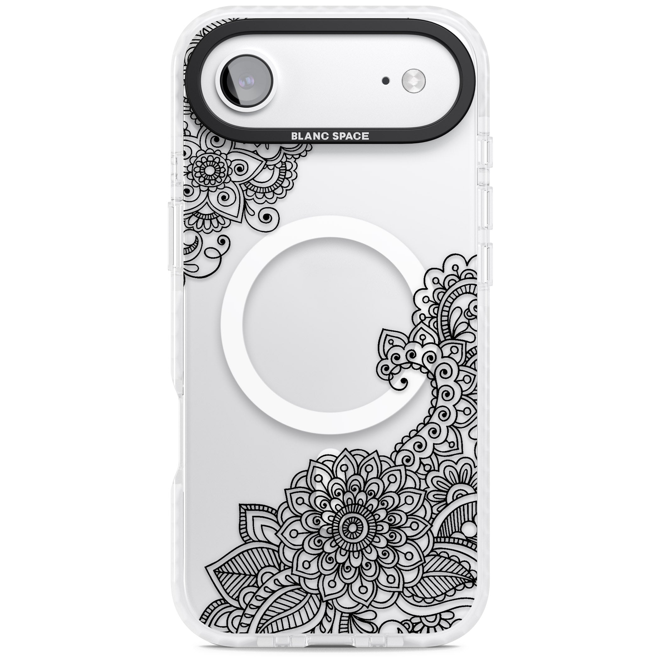 Black Henna Botanicals iPhone 17 Air Impact Pro Clear Phone Case