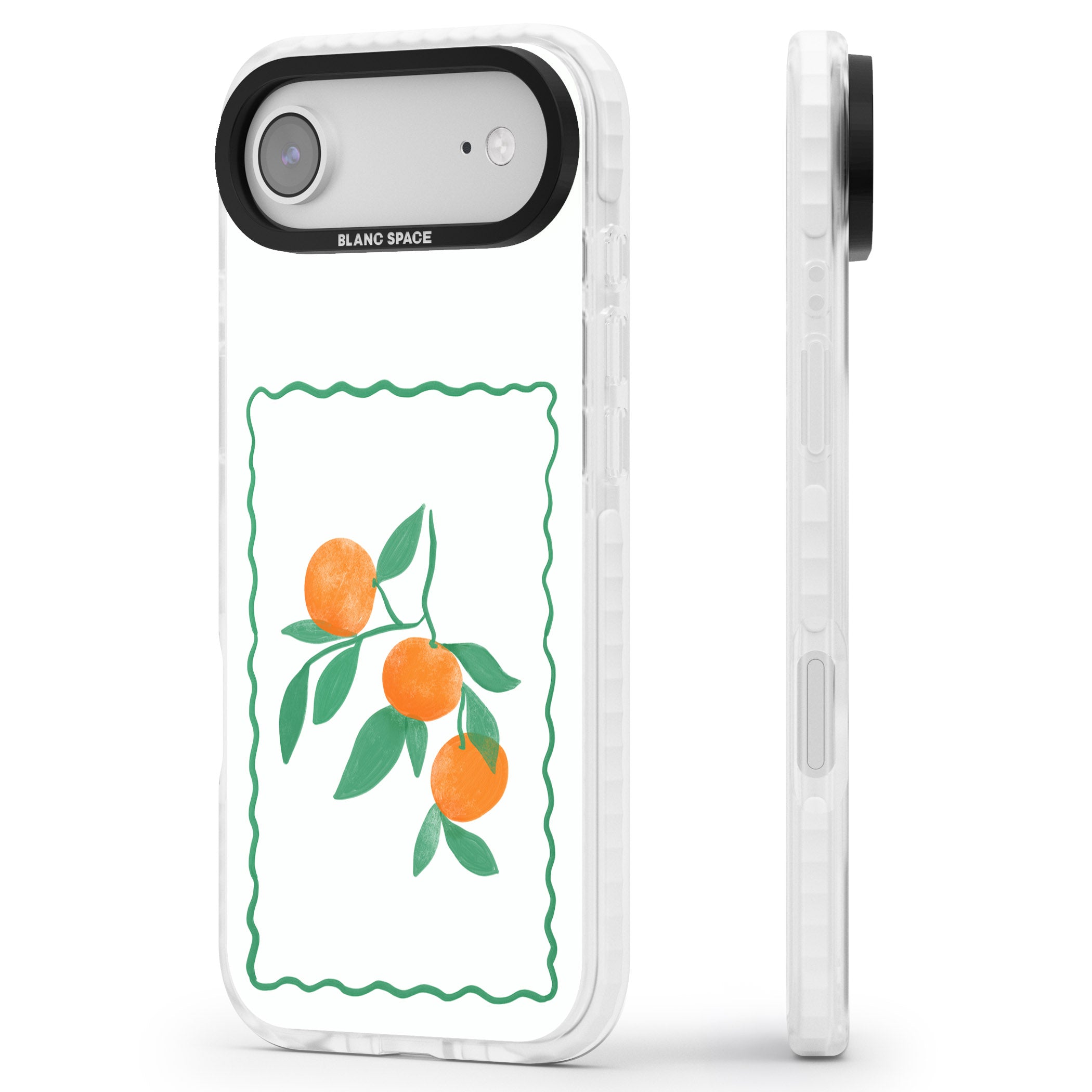 Italian Oranges iPhone 17 Air Impact Pro Clear Phone Case Side Profile