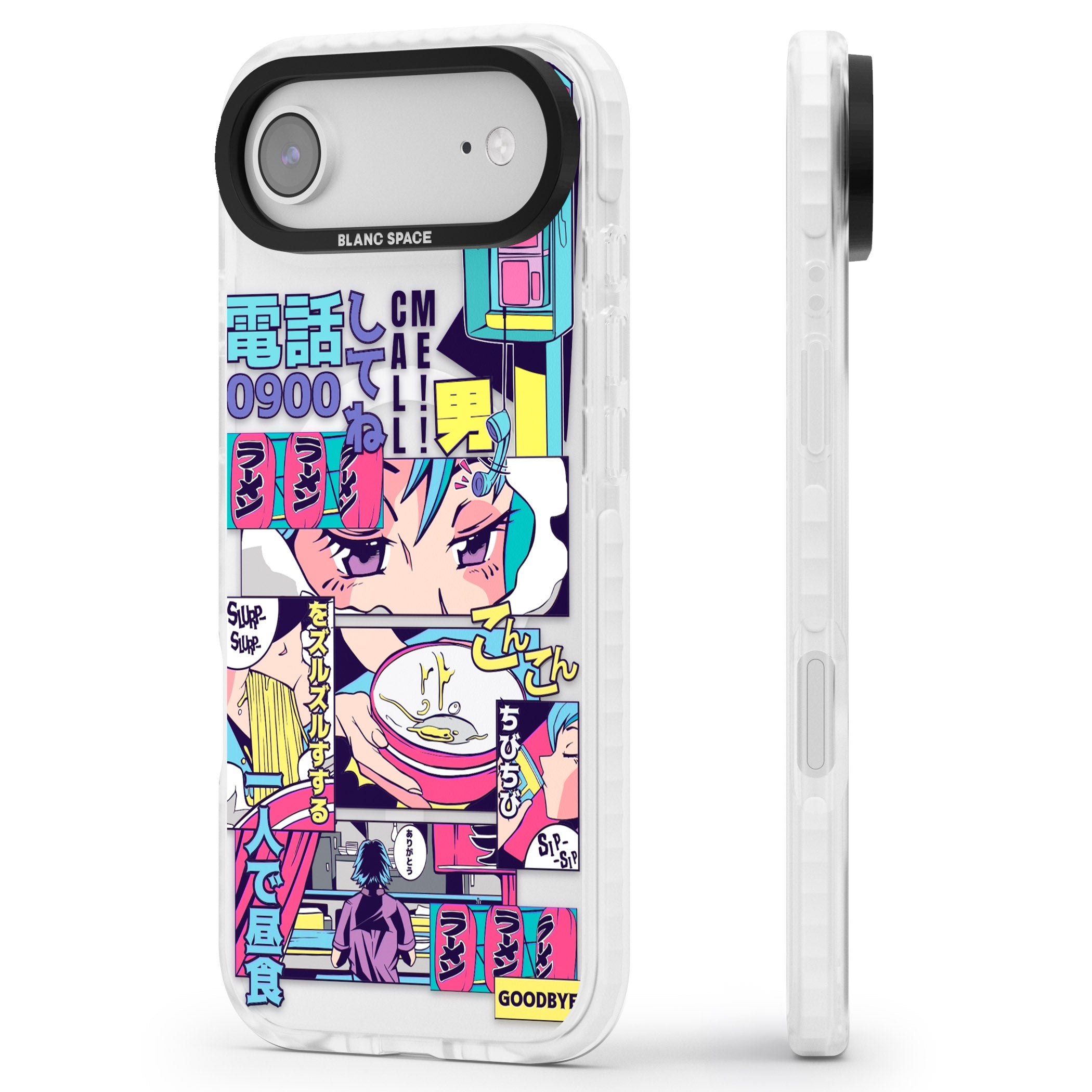 Vibrant Anime Comic iPhone 17 Air Impact Pro Clear Phone Case Side Profile